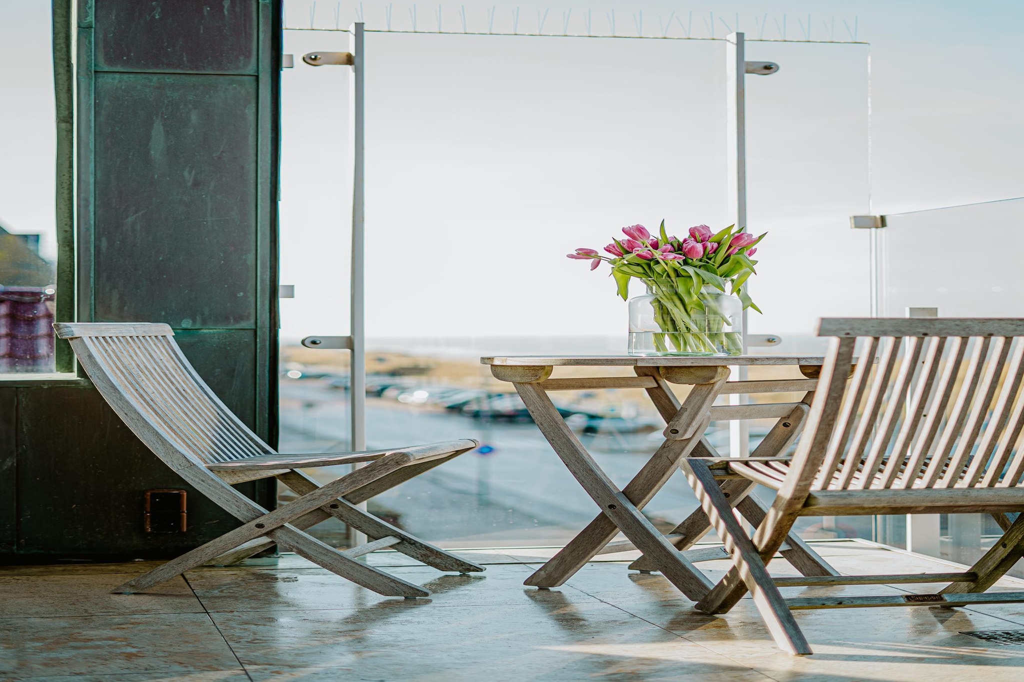 De ZeeParel Pink Shrimp-Terrasse / balcon