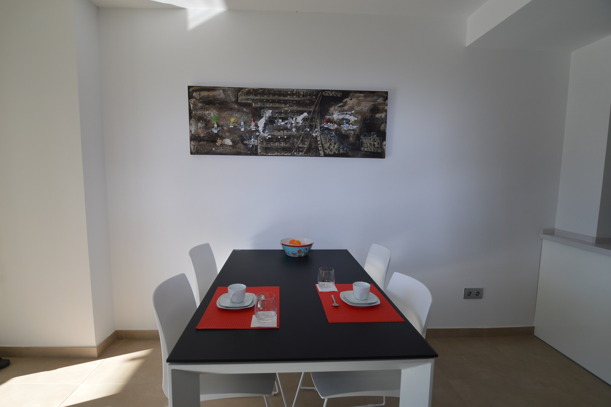 Living room(dining table), open kitchen(cooker(4 ring stoves, ceramic), coffee machine, oven, dishwasher, fridge-freezer, washing machine), bedroom(2x single bed(90 x 190 cm)), bedroom(2x single bed(90 x 190 cm)), Bedroom with bathroom(double bed(160 x 200 cm), shower, washbasin, toilet), bathroom(shower, washbasin, toilet), air conditioning, terrace(private), garden, garden furniture, sun loungers, swimming pool(shared with other guests, fenced, including part for children (depth 50cm), 20 x 10 m.), boules court