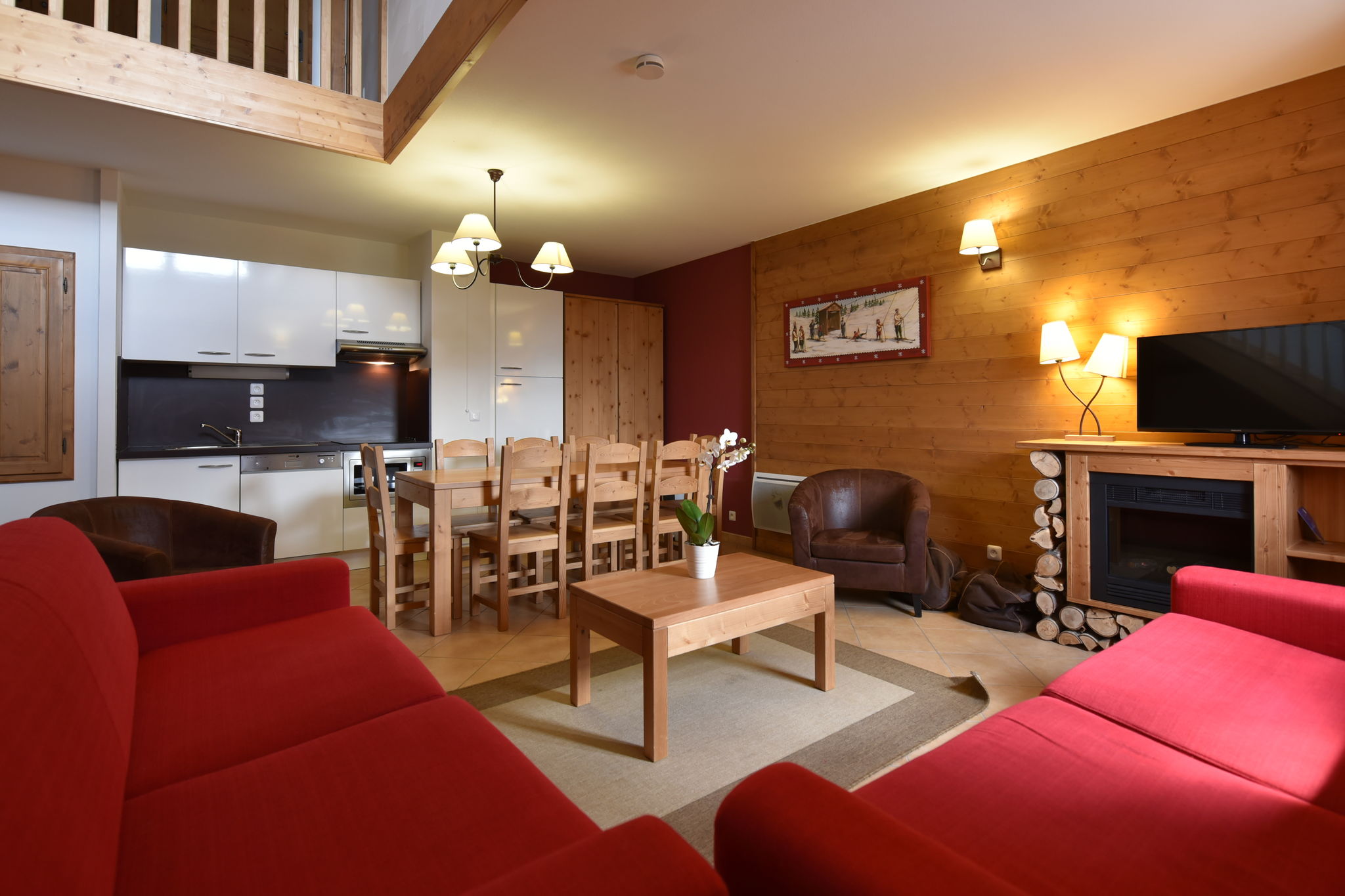 Modern apartment near the ski lift in an authentic village