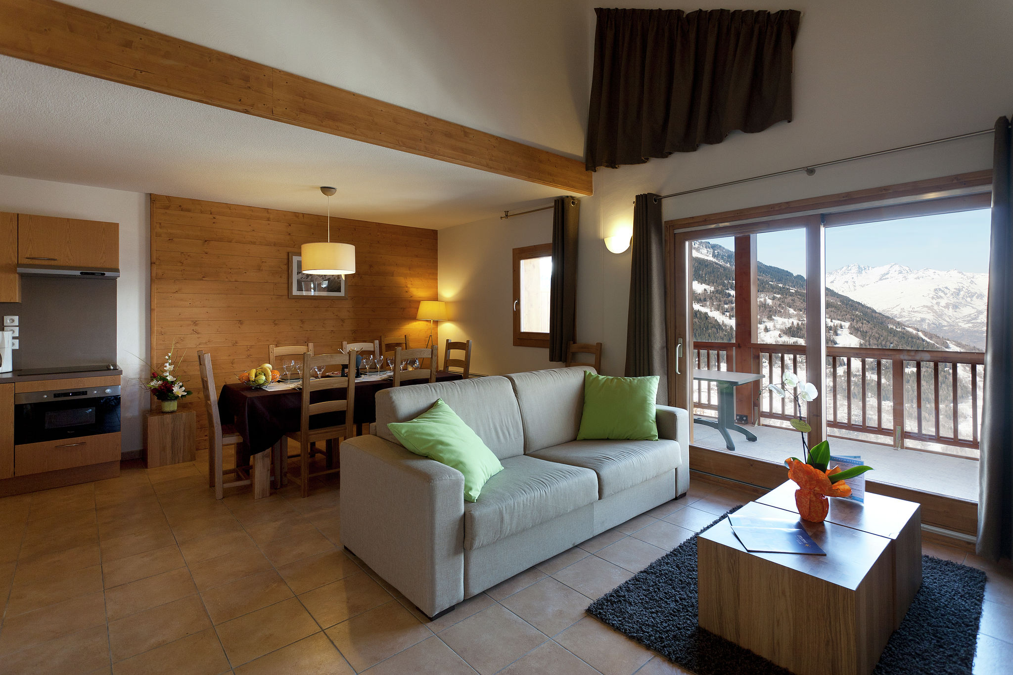 Modern apartment near the ski lift in an authentic village
