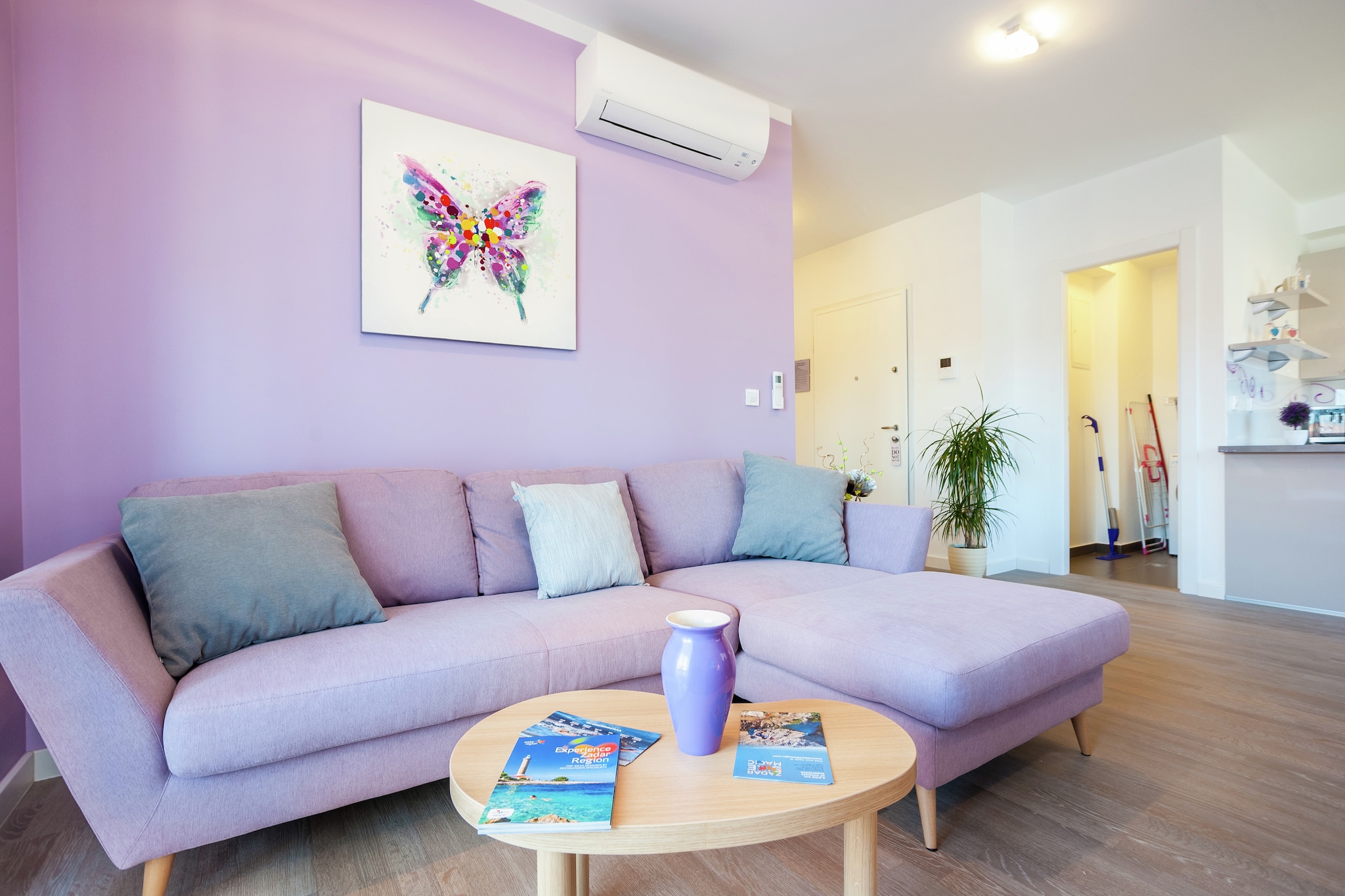 An optional utilities and service fee of EUR 30,00 will be charged before your arrival. Details are given below.<br> Just 1 km from Zadar's lively city center and only 400 meters from the sea, this welcoming apartment for four guests offers a perfect blend of comfort and convenience. With restaurants, nightlife, and public transport just a short walk away, everything you need is within easy reach. The nearby ferry port, just 6 km away, makes day trips to the islands simple and accessible. The apartment features a bright and spacious living-dining area with a flatscreen satellite TV, a fully equipped open kitchen with modern appliances, and two inviting bedrooms, one with a bunk bed, and the other with twin beds and its own TV. Guests can relax on the balcony, enjoy cozy floor heating in the bathrooms, and benefit from extras like air conditioning, a washing machine, and private parking. Attractions nearby include the Sea Organ, where waves create soothing music, and the historic Zadar Land City Gates. For dining, try Mediterranean favorites at Restoran Bruschetta or enjoy seafood delights at Proto Food & More. Whether you're in the mood to explore or simply unwind, this coastal apartment is an ideal getaway. <br><b> Optional Utilities & Service Package </b><br><b> An optional utilities and service package of EUR 30,00 </b> can be selected prior to your arrival. You will receive a separate communication with the payment link should you wish to include it.<br>This package ensures a seamless stay and conveniently covers services such as final cleaning, utility consumption, service support, and protection against minor damages or incidental costs during your stay.<br>Guests who prefer may manage these services independently, provided the property is returned in good order at check-out.