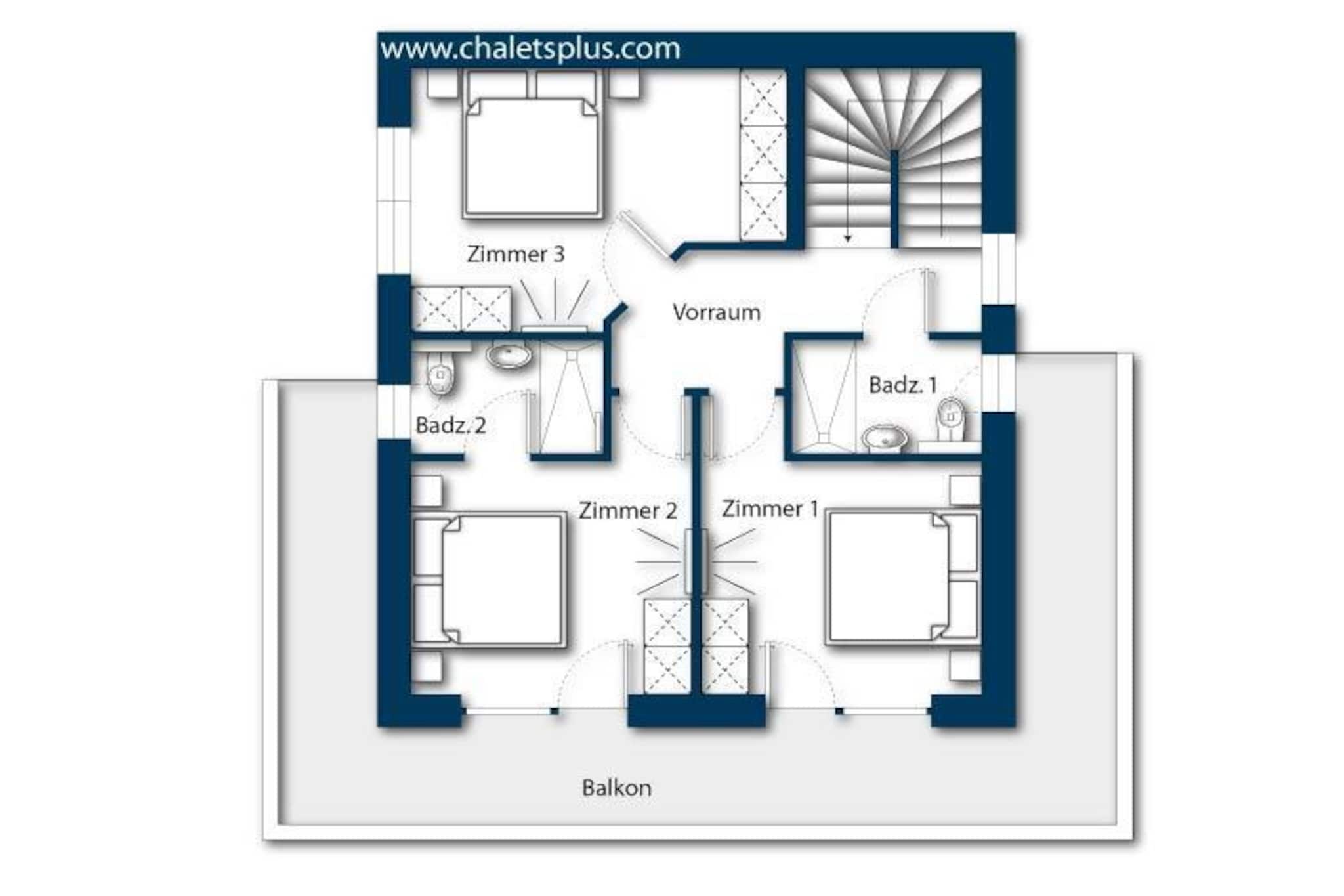Nationalpark Chalet Schwarzes Hörndl-Plattegrond