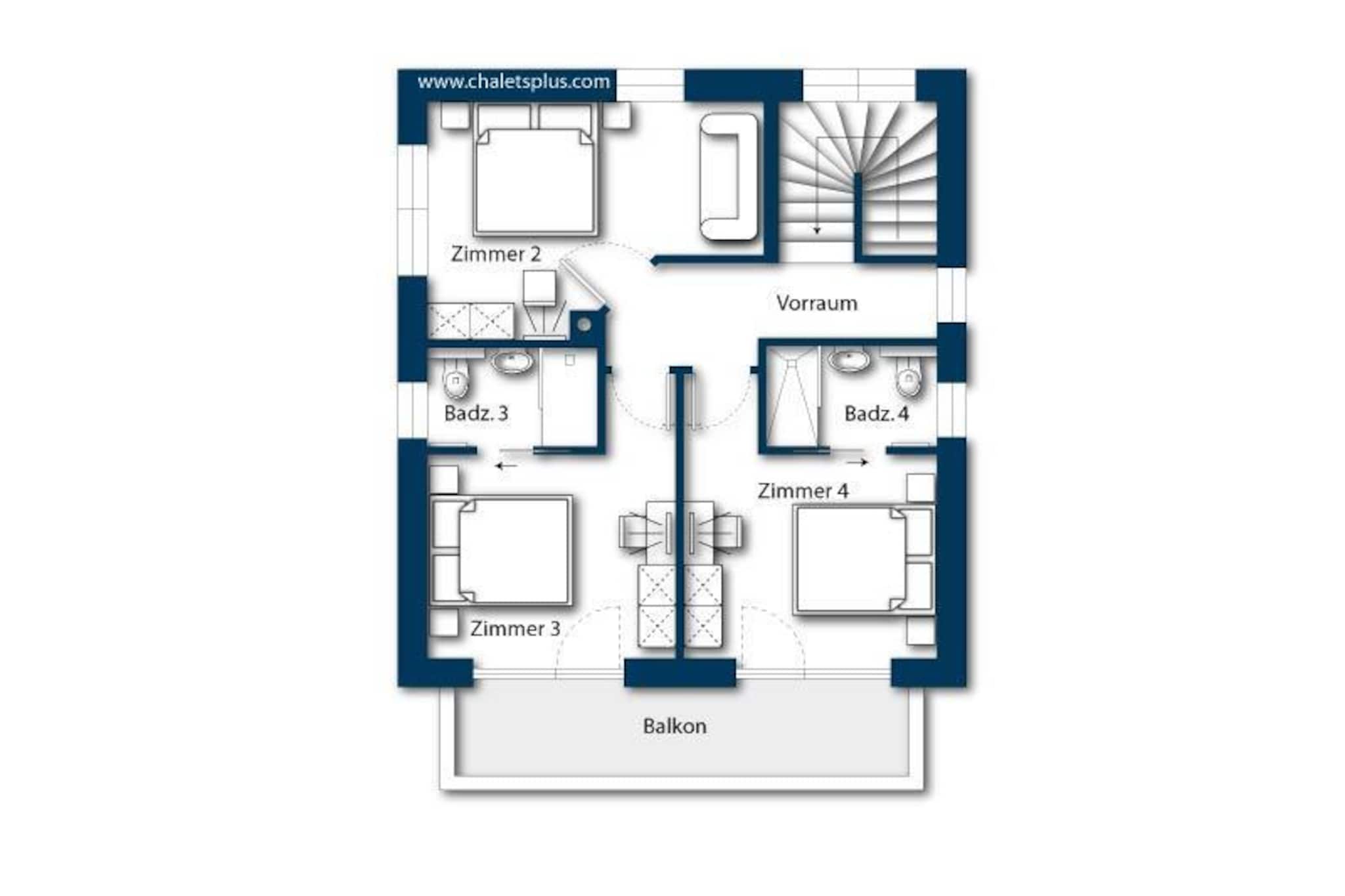 Nationalpark Chalet Dreiherrenspitze-Plattegrond
