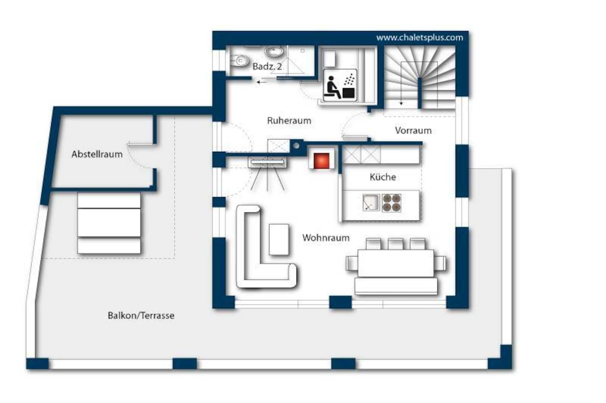 Nationalpark Chalet Dreiherrenspitze-Plattegrond