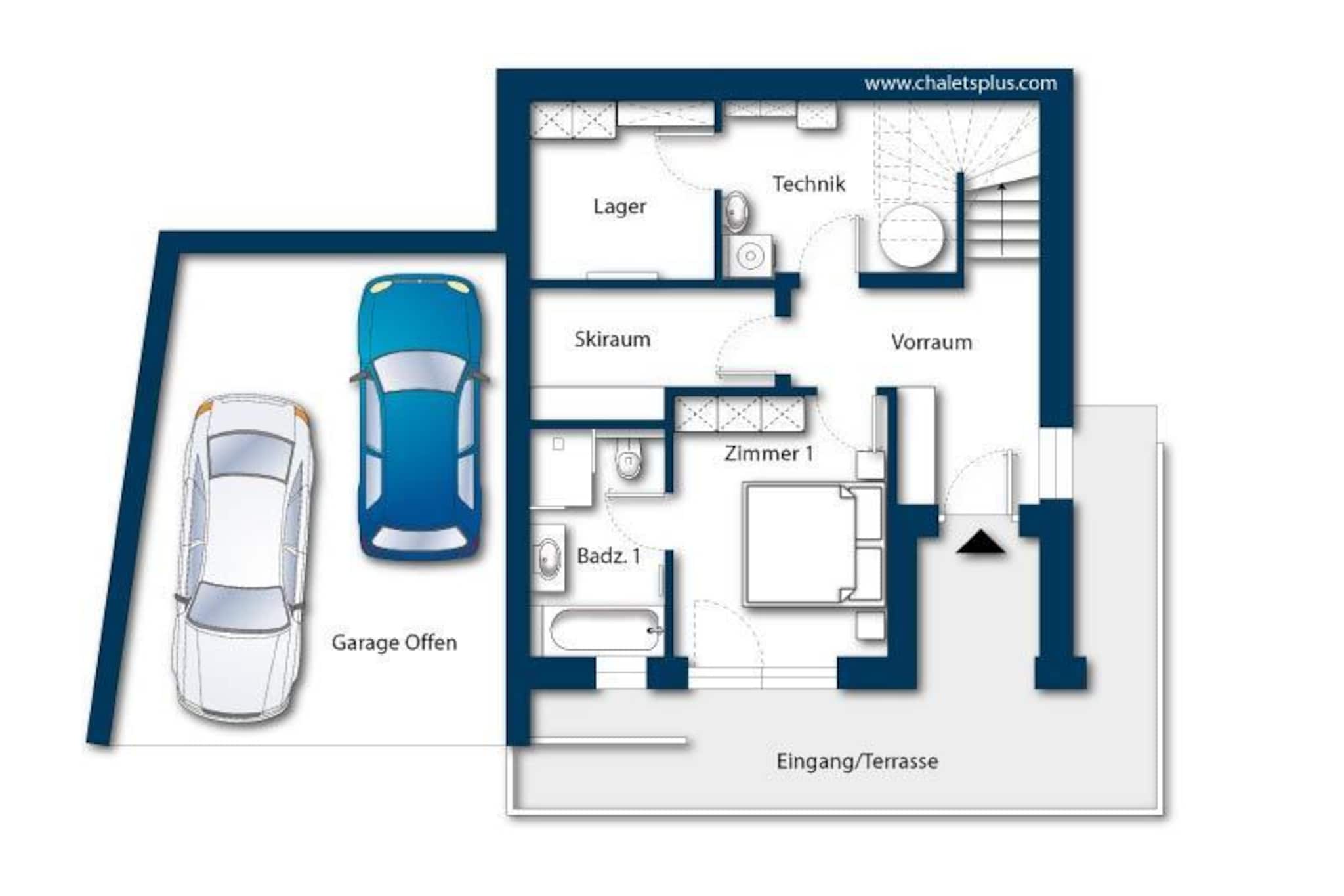 Nationalpark Chalet Dreiherrenspitze-Plattegrond