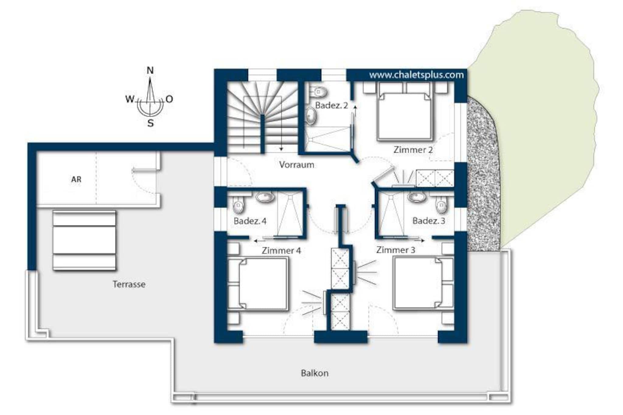 Nationalpark Chalet Tulpspitze-Plattegrond