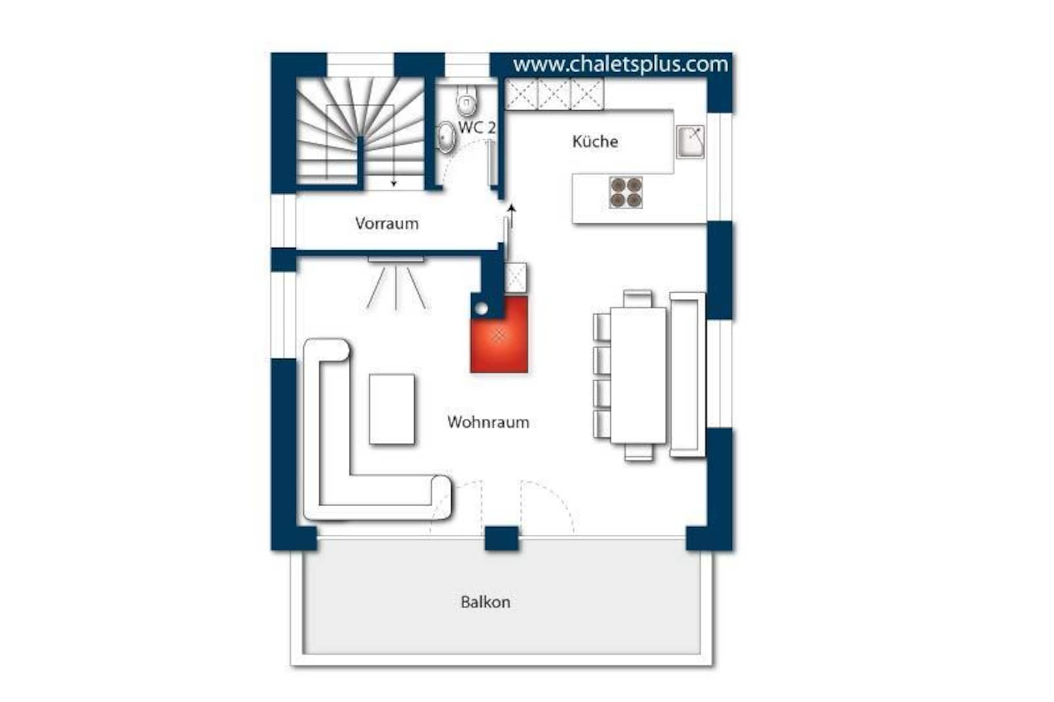 Nationalpark Chalet Tulpspitze-Plattegrond