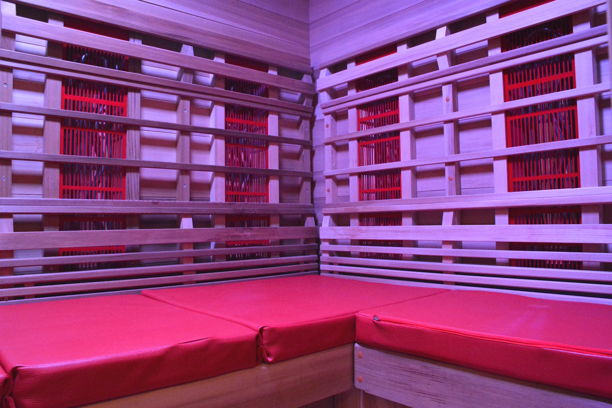 Ground floor: (hallway, Living room(TV, fireplace), dining room, open kitchen(electric kettle, toaster, cooker(8 ring stoves, ceramic), 2x coffee machine(filter), 2x oven, microwave, 2x dishwasher, 2x fridge, freezer), toilet, pantry(tumble dryer, washing machine), infrared sauna)\n\nOn the 1st floor: (bedroom(children\'s bed), Bedroom with bathroom(2x single bed(90 x 200 cm), shower, washbasin, toilet), Bedroom with bathroom(2x single bed(90 x 200 cm), shower, washbasin, toilet), Bedroom with bathroom(2x single bed(90 x 200 cm), shower, washbasin, toilet), Bedroom with bathroom(2x single bed(90 x 200 cm), bath tub, washbasin, toilet))\n\nOn the 2nd floor: (TV room(TV, DVD player), Bedroom with bathroom(2x single bed(80 x 200 cm), bath tub, washbasin), Bedroom with bathroom(2x single bed(80 x 200 cm), bath tub, washbasin), Bedroom with bathroom(6x single bed(90 x 200 cm), shower, washbasin), bathroom(shower, washbasin), toilet, toilet)\n\nmicrowave, sauna, heating(central, oil), terrace, terrace, garden, garden, garden furniture, sun loungers, BBQ, parking, table football, children\'s bed, high chair, high chair, ironing board, party games, Charging post for electric cars