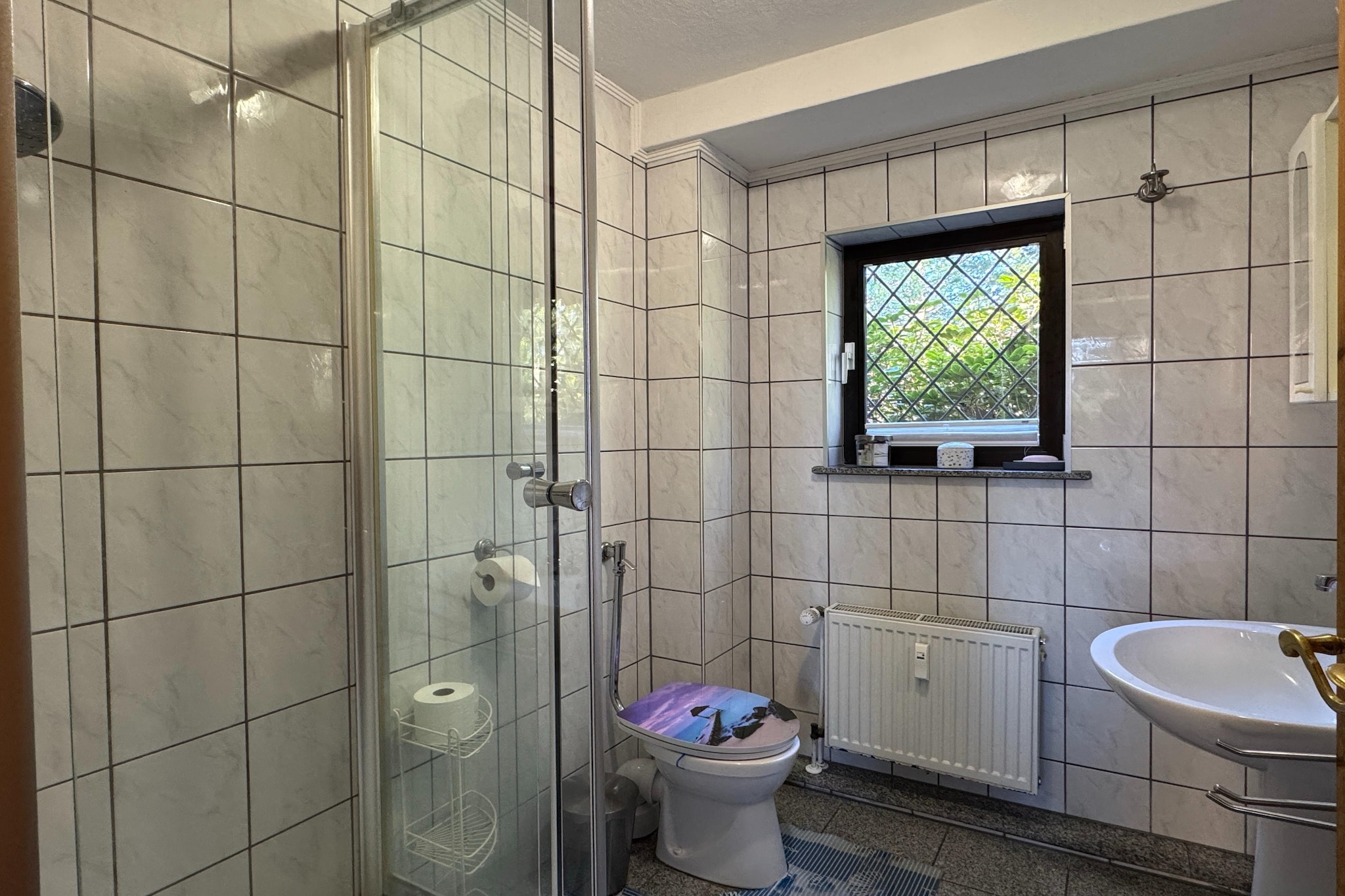 Ferienwohnung Erdgeschoss Weitblick I - Badkamer