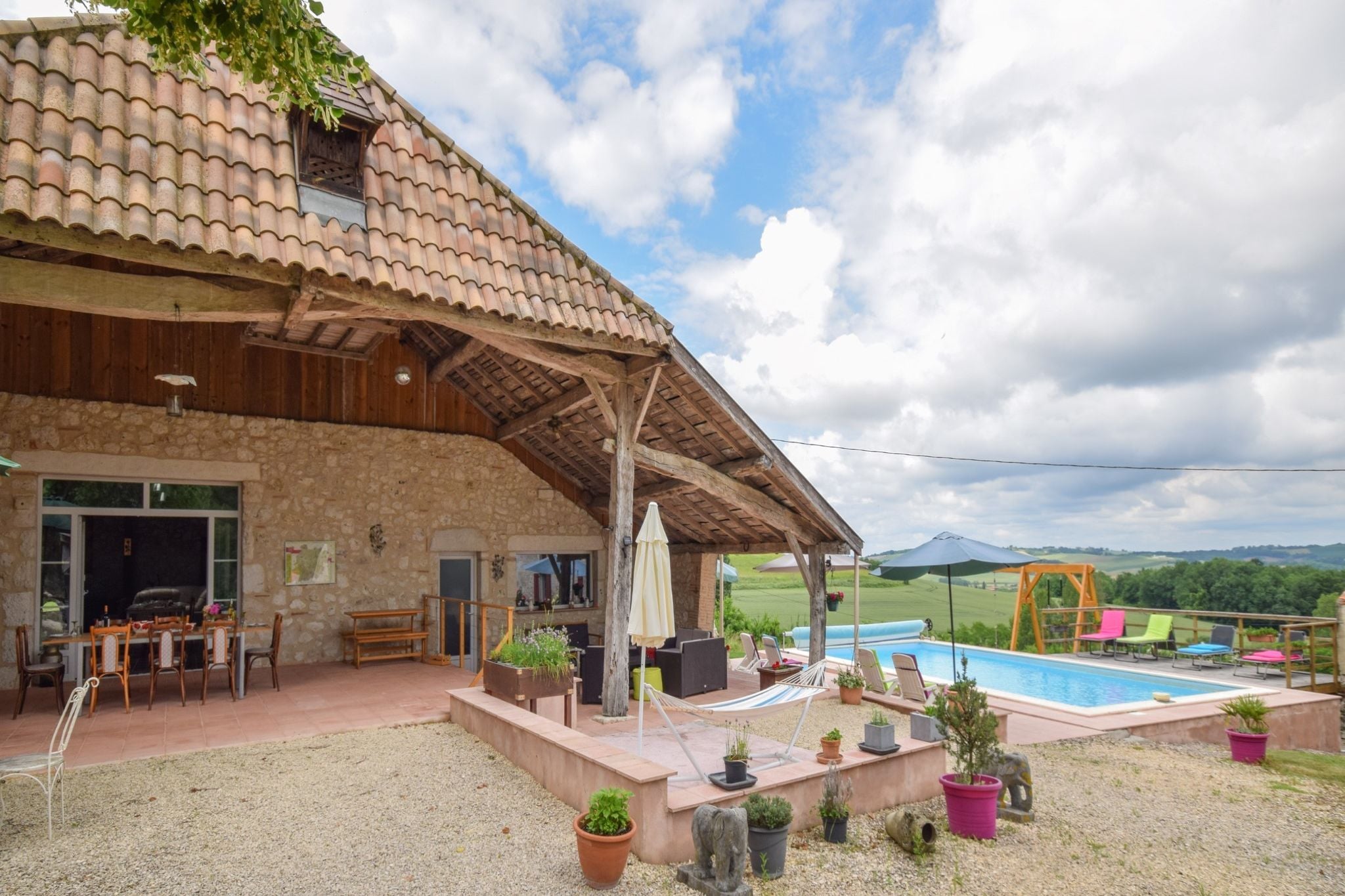 Landelijk vakantiehuis in Aquitaine met buitenzwembad