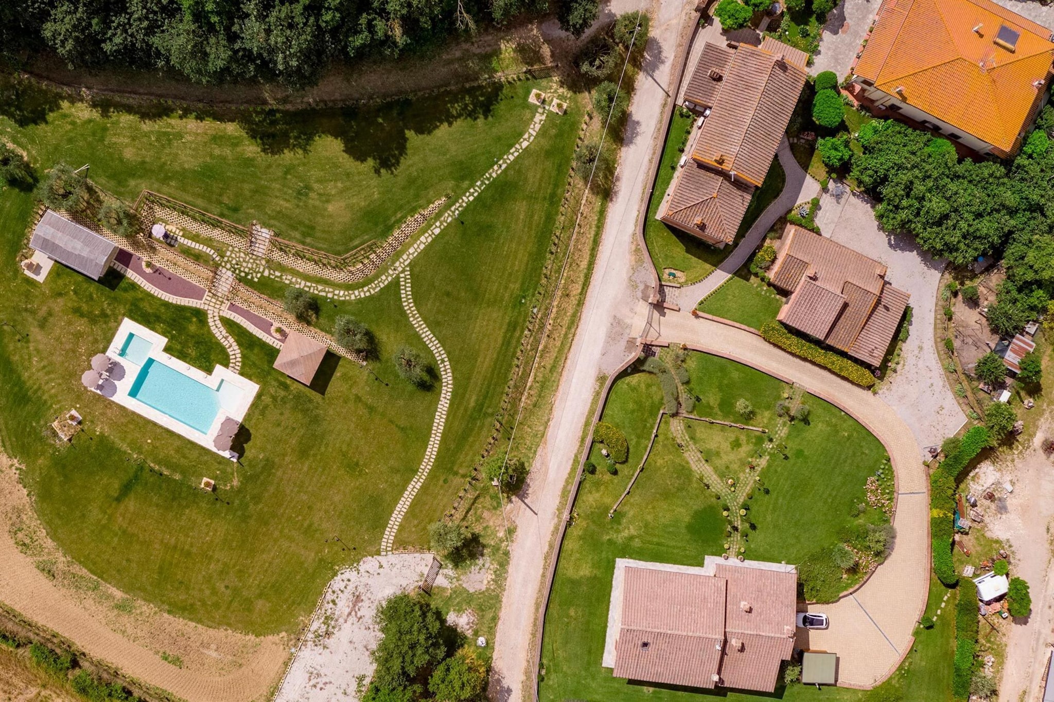Borgo Le Spighe-Gebieden zomer 1km