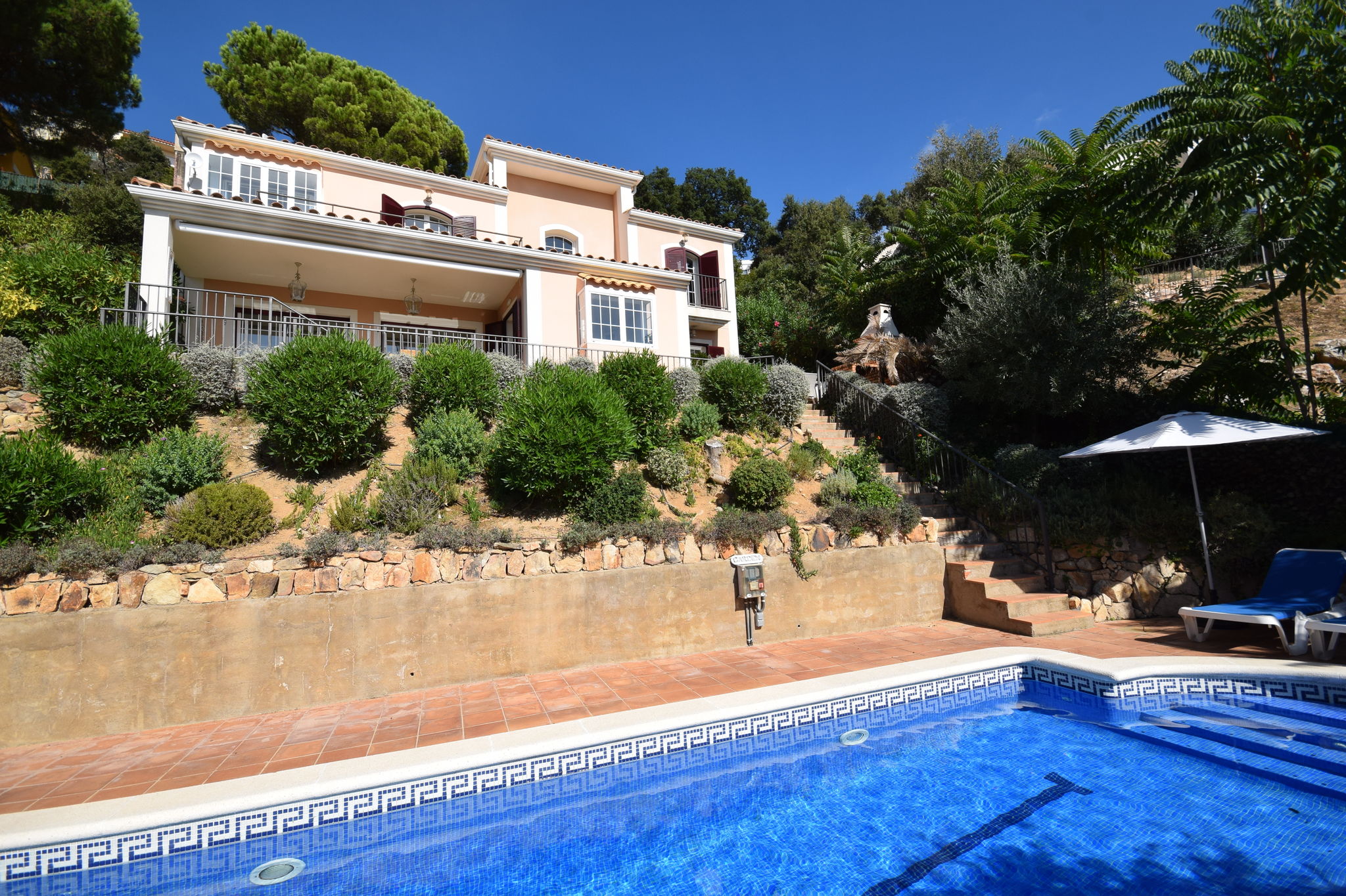 Valley-View Villa in Santa Cristina d'Aro with Pool