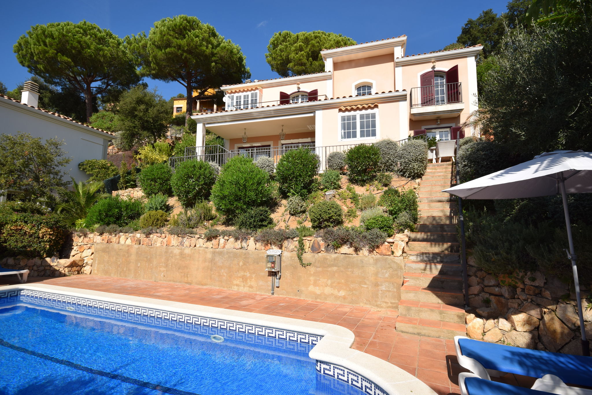 Valley-View Villa in Santa Cristina d'Aro with Pool