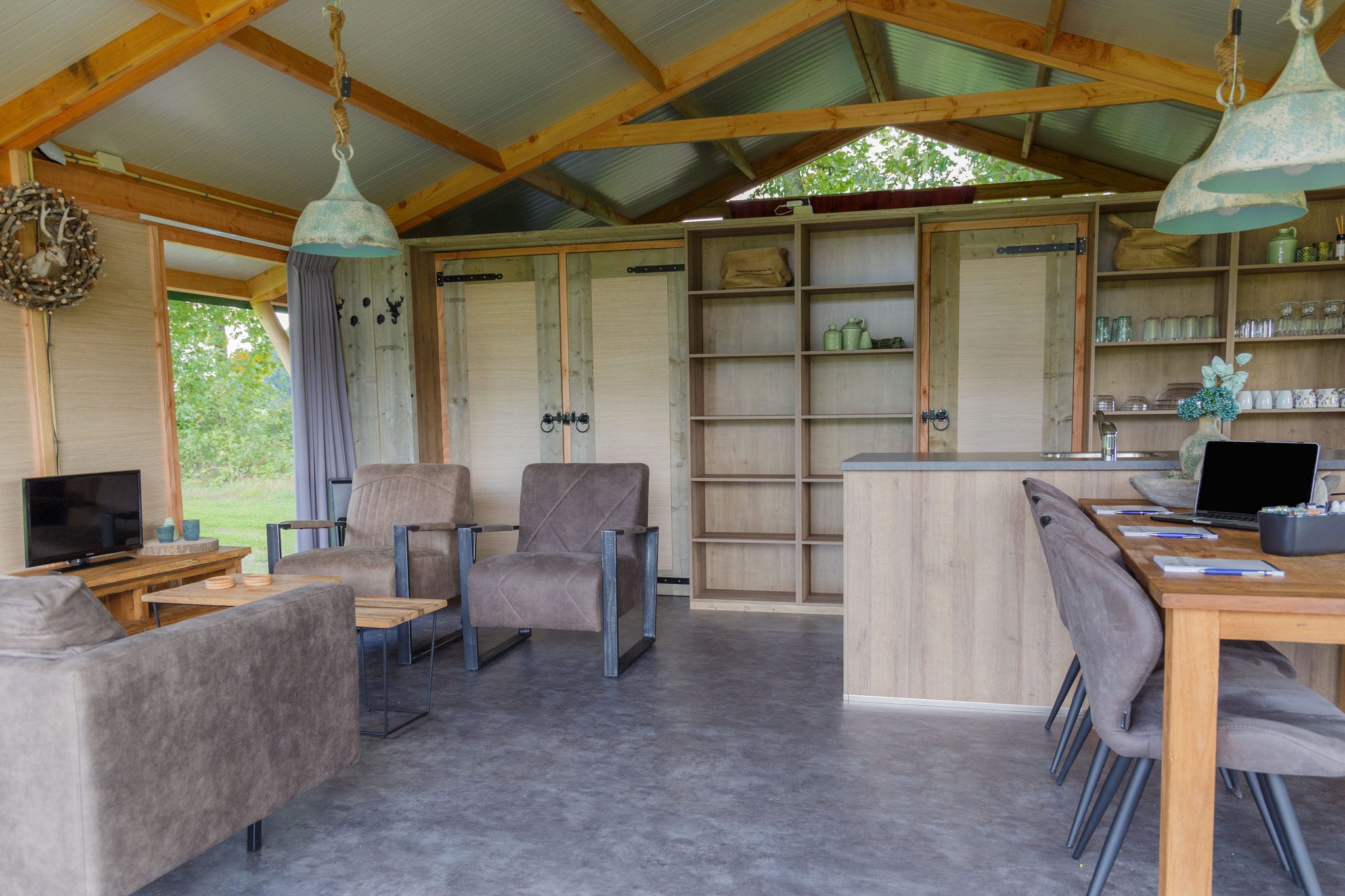 Special tent lodge with dishwasher, in Twente