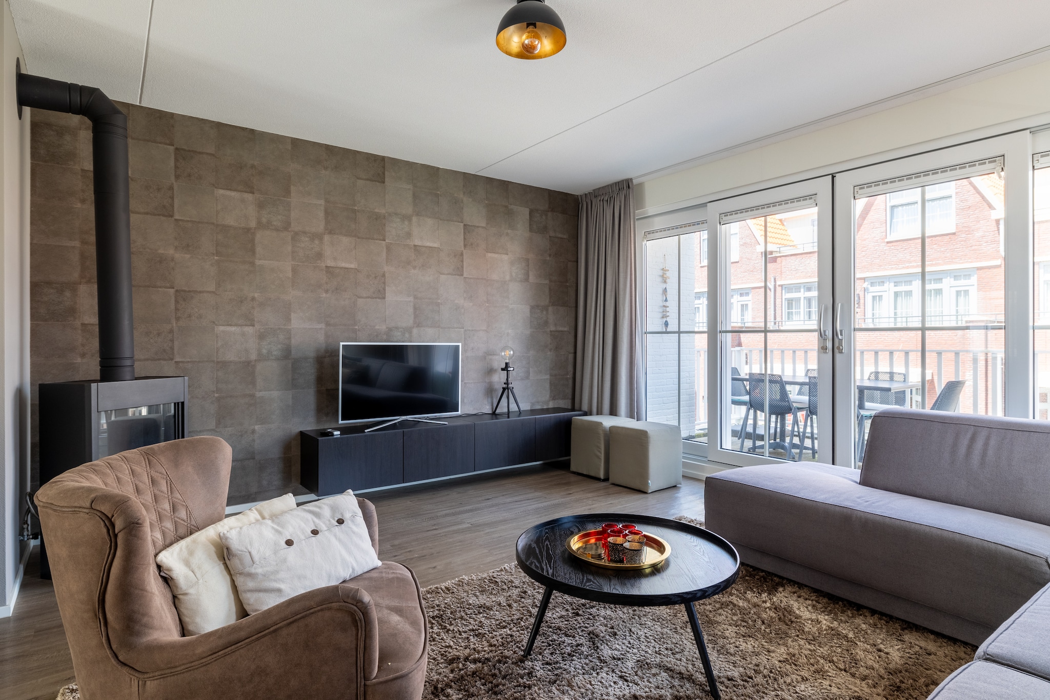 Appartement Kaapduinseweg 13 Dishoek 13D luxe 6p sauna-Woonkamer