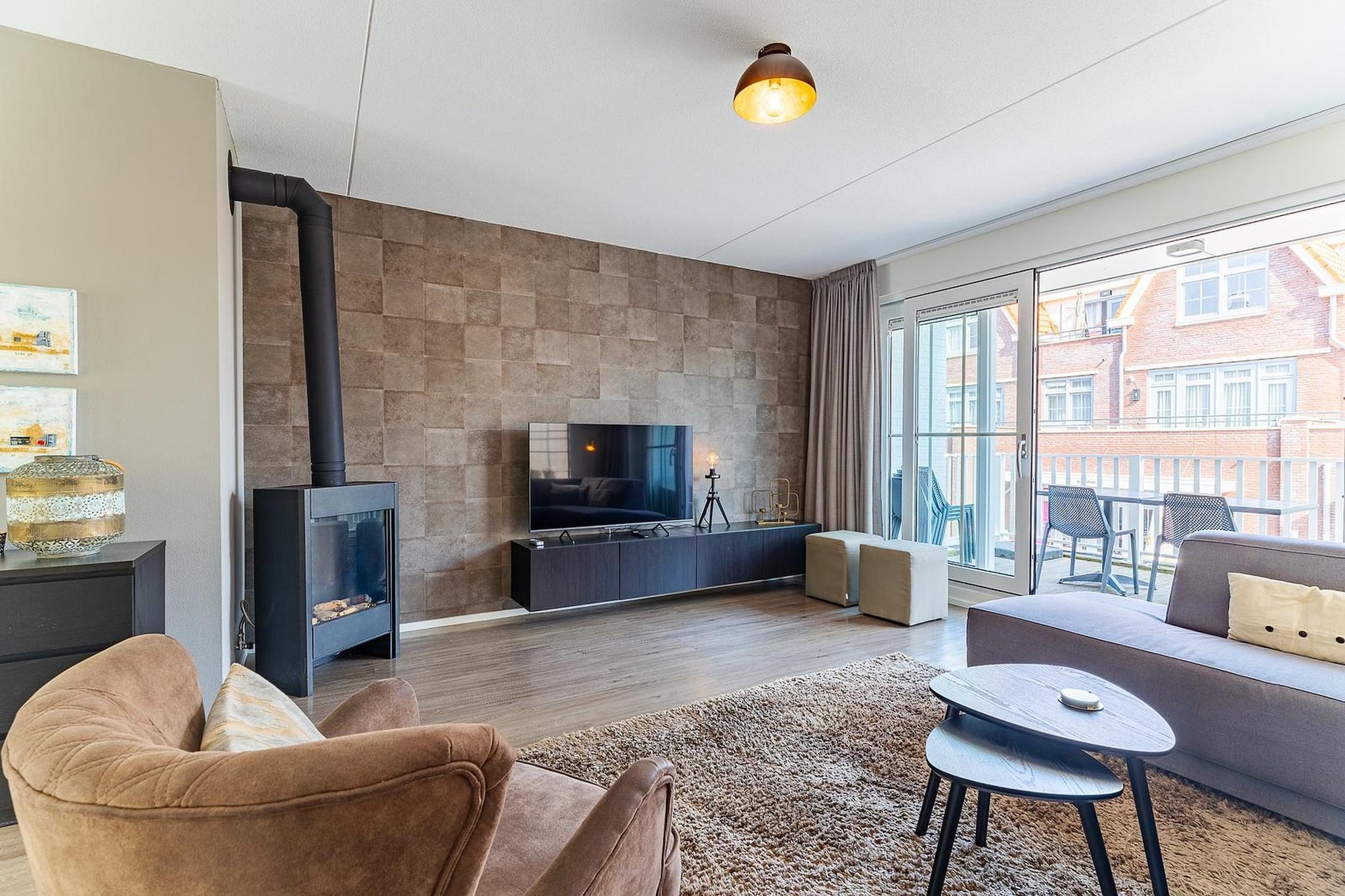 Appartement Kaapduinseweg 13 Dishoek 13D luxe 6p sauna - Woonkamer