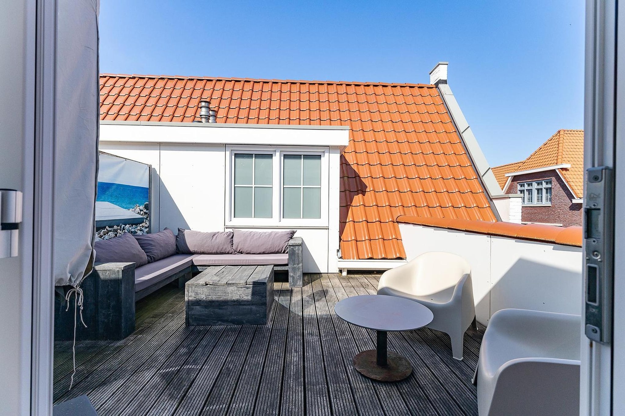 Appartement Kaapduinseweg 13 Dishoek 13D luxe 6p sauna - Terrasbalkon