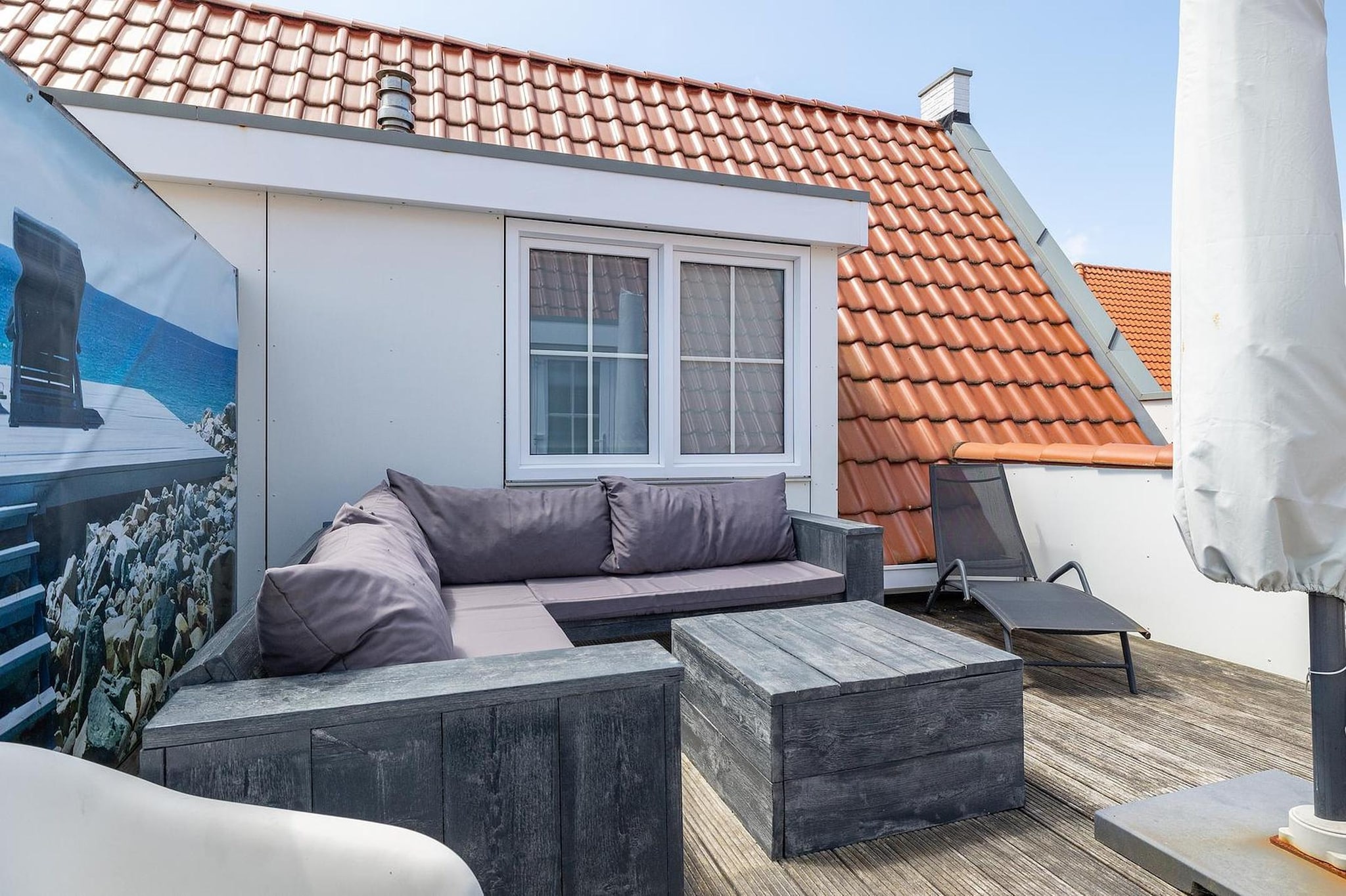 Appartement Kaapduinseweg 13 Dishoek 13D luxe 6p sauna - Terrasbalkon