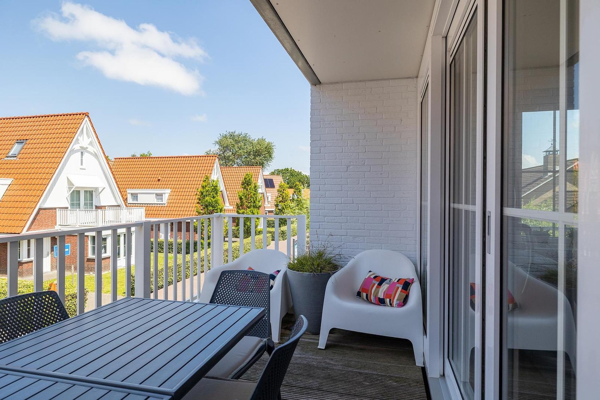 Appartement Kaapduinseweg 13 Dishoek 13D luxe 6p sauna - Terrasbalkon