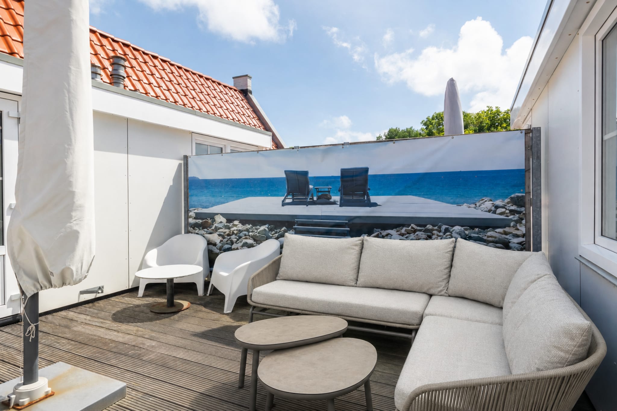 Appartement Kaapduinseweg 13 Dishoek 13D luxe 6p sauna - Terrasse / balcon