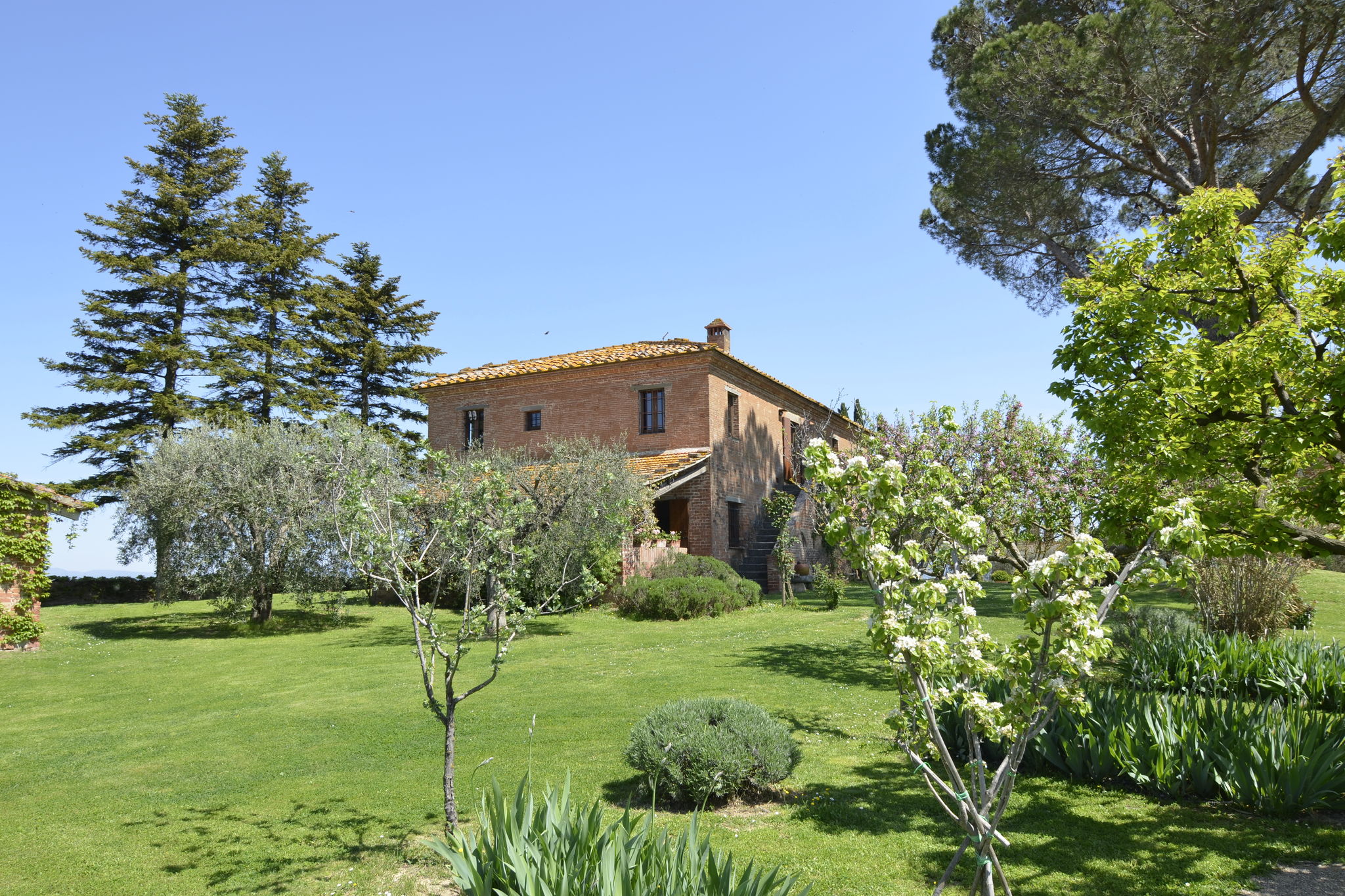 Elegante villa omgeven door wijnranken met prachtig uitzicht