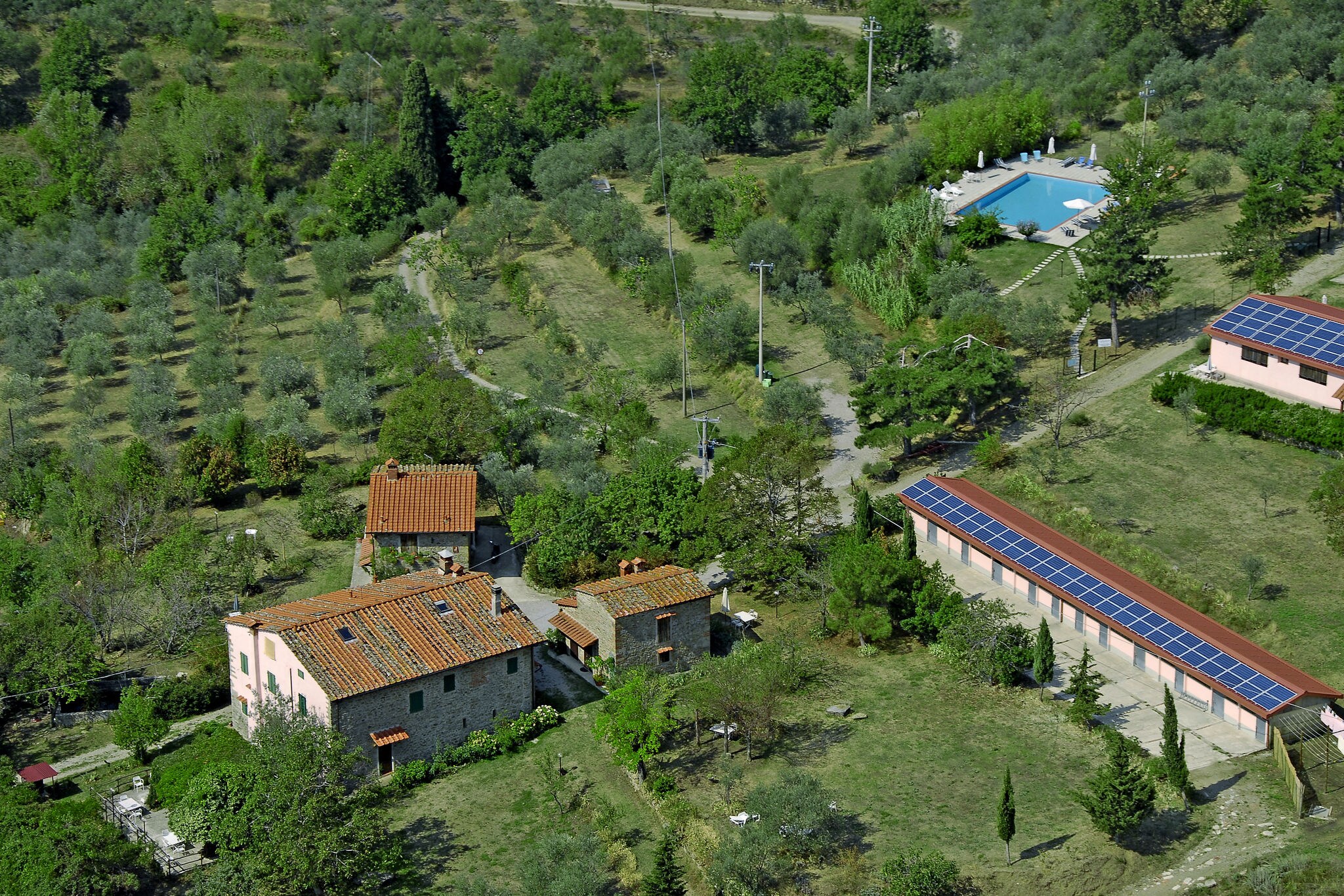 Rustiek appartement in Castelfranco di Sopra met zwembad