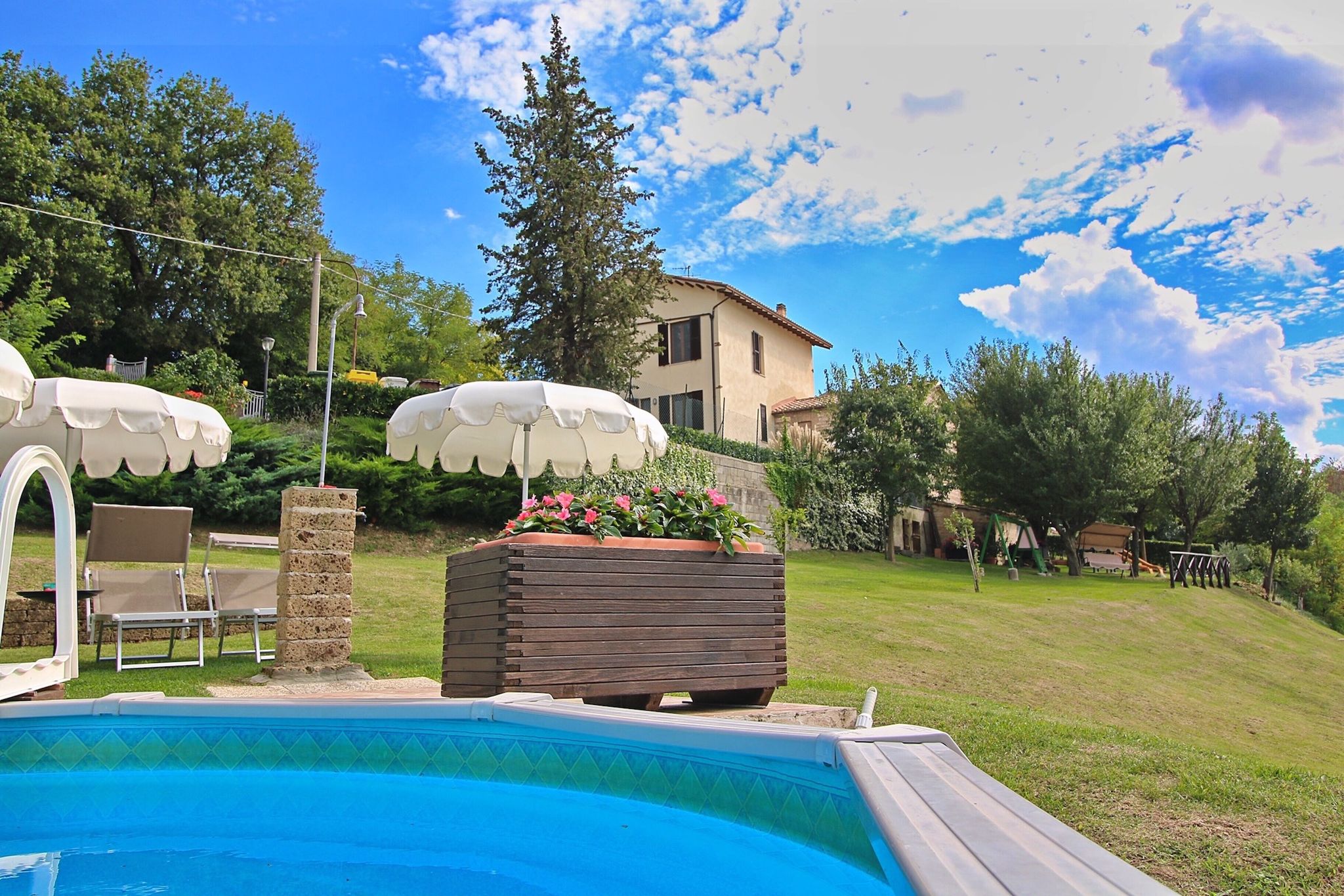 Villa in Piticchio with Swimming Pool, Garden, BBQ, Terrace