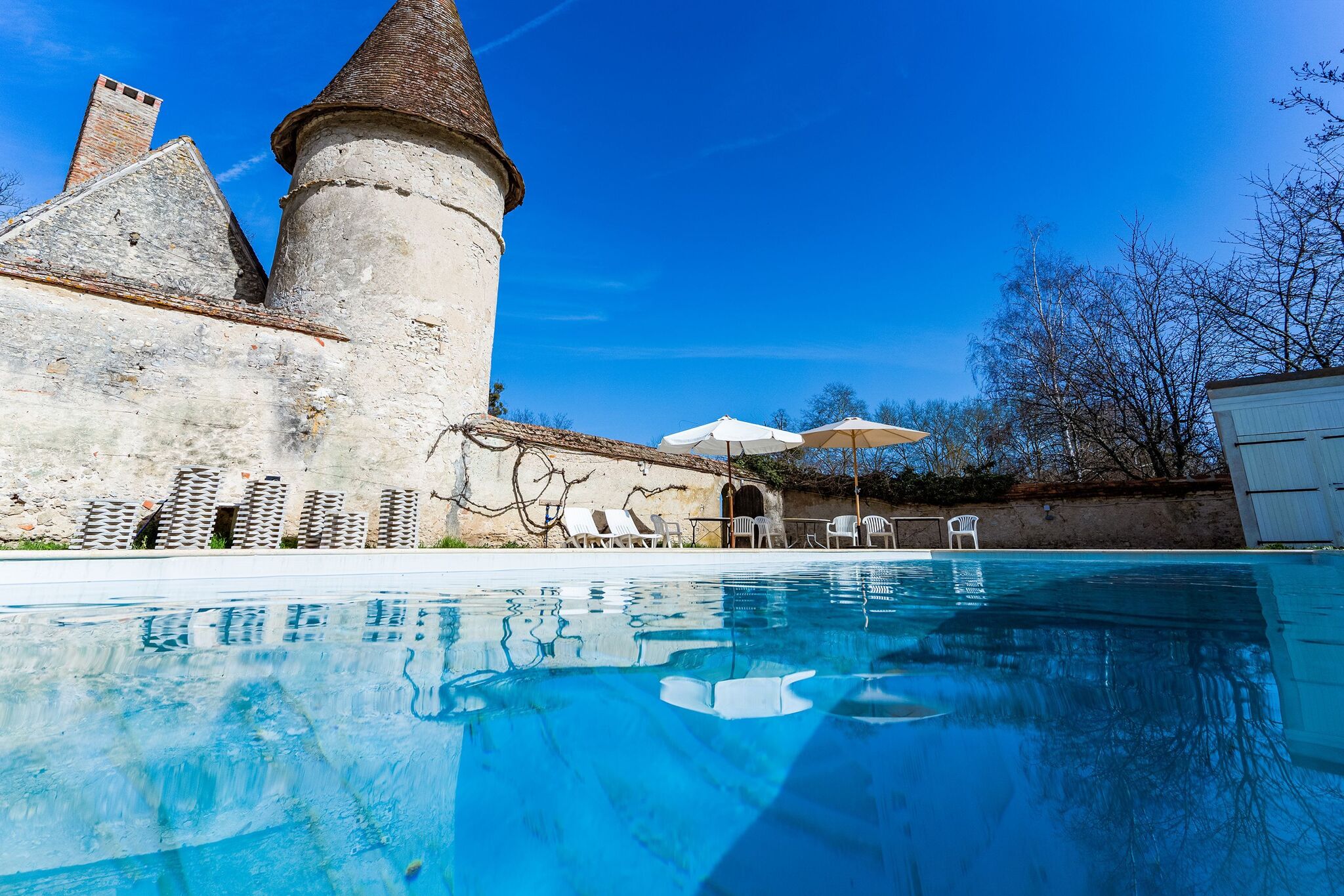 Geweldig kasteel in Le Veurdre met een privézwembad