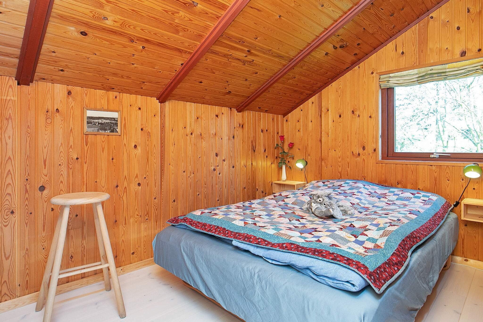 Internet Access DSL, open kitchen(cooker(electric), hood, coffee machine, microwave, dishwasher, fridge-freezer), Living/bed room(TV(german television channels), DVD player, radio, high chair), bedroom(double bed, cot), bedroom(2x single bed), bedroom(2x bunk bed), bathroom(floor heating)(bathtub or shower, washbasin, toilet), conservatory, carport, game computer, heating(electric), terrace, BBQ, table football, darts, air to air heatpump