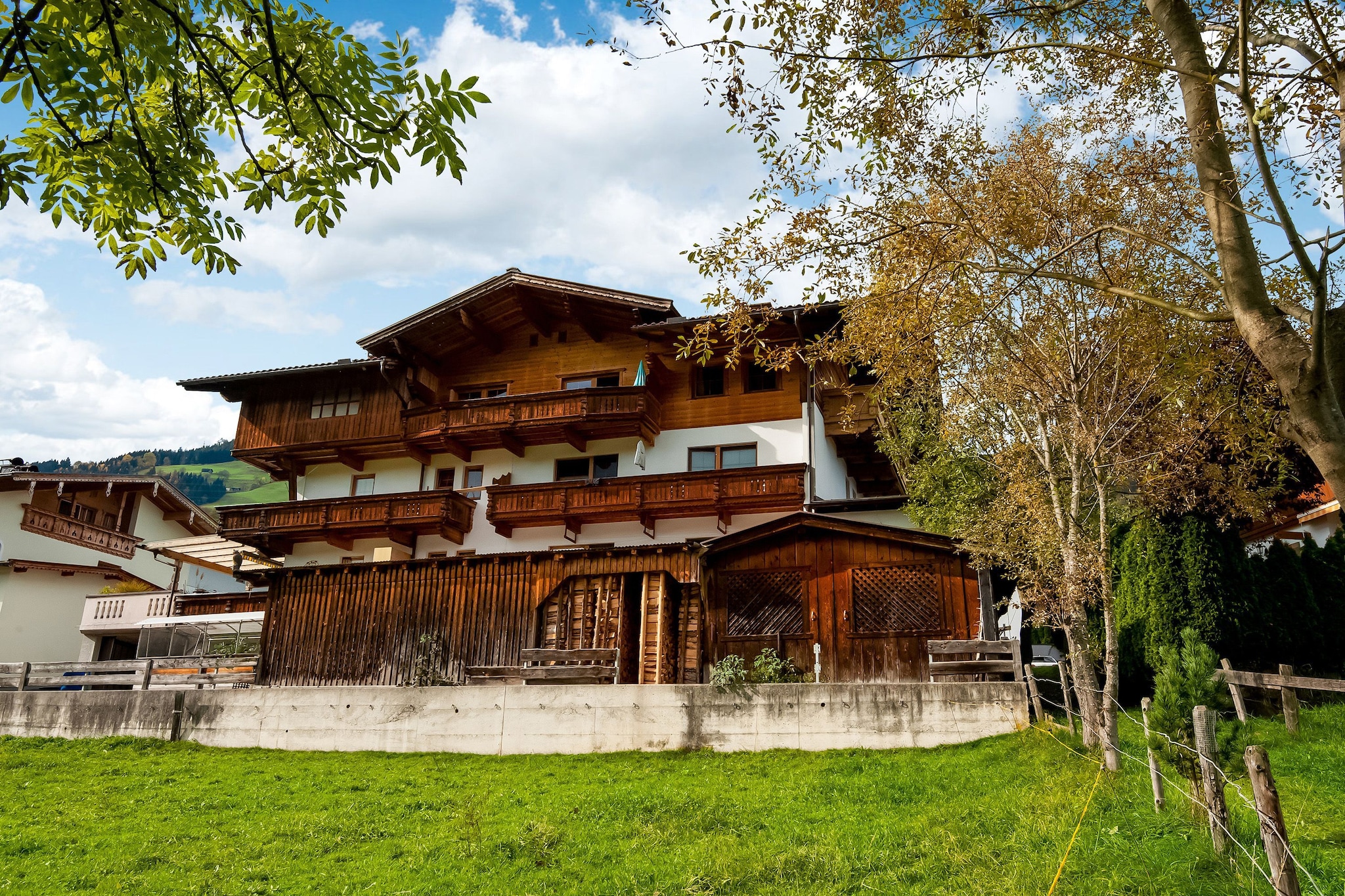 Comfy abode in the Fügenberg to host 2 people in a bedroom and a living/bedroom. 400m from the Spieljochbahn valley station, so you can leave your car behind as the free ski shuttle will take you there and stops almost on your doorstep.

With a magnificent view over Fügen and the Zillertal Mountains, this is a dream come true for mountain lovers. In the summer, it is an ideal starting point for various activities such as hiking, mountain biking, paragliding or golfing, and a playground is nearby. 

A ski storage room and ski boot dryer are at your disposal here. Well-equipped kitchen will let you whip up meals and snacks, keeping this trip healthy. Balcony overlooks some panoramic splendid sights of countryside and snow-peaked mountains. Central Heating will keep the trip cosy. Children's bed is surely going to make the kids and toddlers happy and comfy.