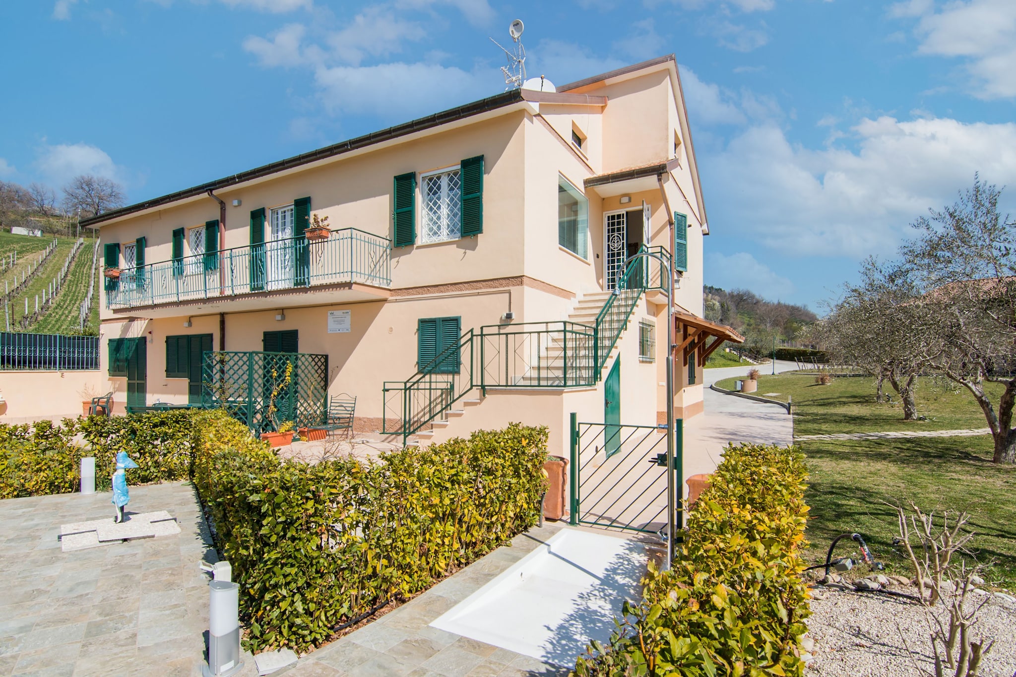 The beautiful holiday home in the Italian Marche is equipped with a communal swimming pool and a comfortable terrace. It is ideal for vacations with the family.

You can enjoy cycling and hiking in the region. Some bicycles are made available on request to explore the area. The beach by the sea at San Benedetto del Trento is easily accessible by car.

The property offers cooling indoors through air conditioning and you can prepare your favorite dishes in the well-equipped kitchen. A barbecue is made available to create the ultimate summer evening. There is a washing machine available and there is toys for the kids.

Free wine tasting for all the guests at the owner's winery. 

About Belvilla:
When you stay in a Belvilla home, you can rest assured of a unique holiday home in ideal surroundings at an attractive price. The portfolio of accommodations consists of more than 40,000-holiday homes in 20 European countries. Interested in a weekend getaway, a summer or winter sports holiday, or simply a short break? Do you prefer the coast, the countryside or the mountains? Whatever your preference, there is a Belvilla home to meet your needs, from a cosy gîte for two to a castle big enough for the entire family, from an apartment in the heart of Rome to a cabin in the middle of nowhere, from a simple tree house to a luxury dream villa and from close to home to the other side of Europe.

A Belvilla home gives you the freedom to enjoy breakfast in your pajamas or continue a good conversation into the morning hours without having to worry about the bar's closing time. Prepare gourmet meals with fresh local ingredients in your own kitchen and take advantage of having your own swimming pool to do as many cannonballs as you want! In other words, you can enjoy complete privacy in your home away from home.


