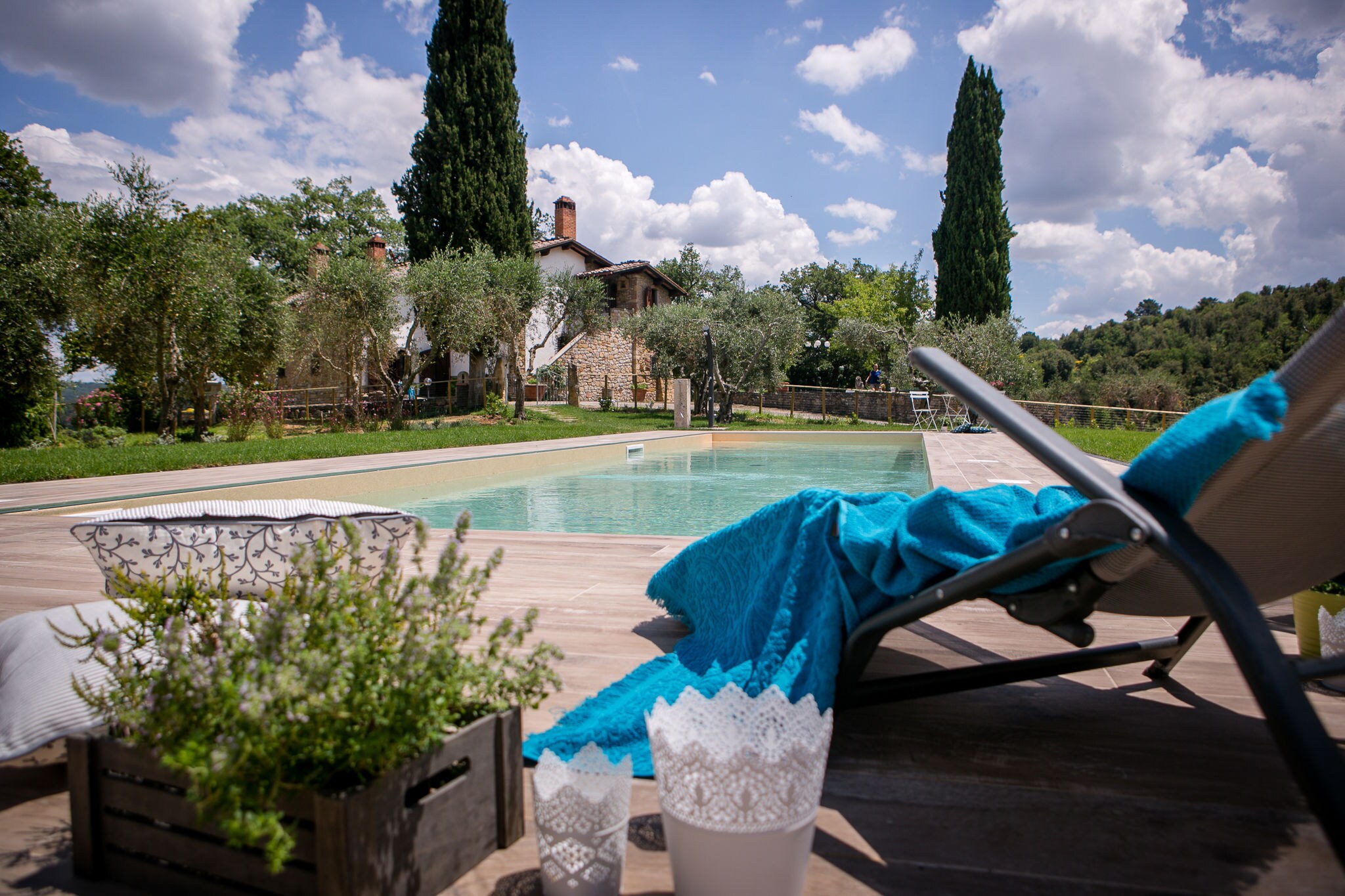 Villa de luxe à Asciano (en Toscane), avec piscine