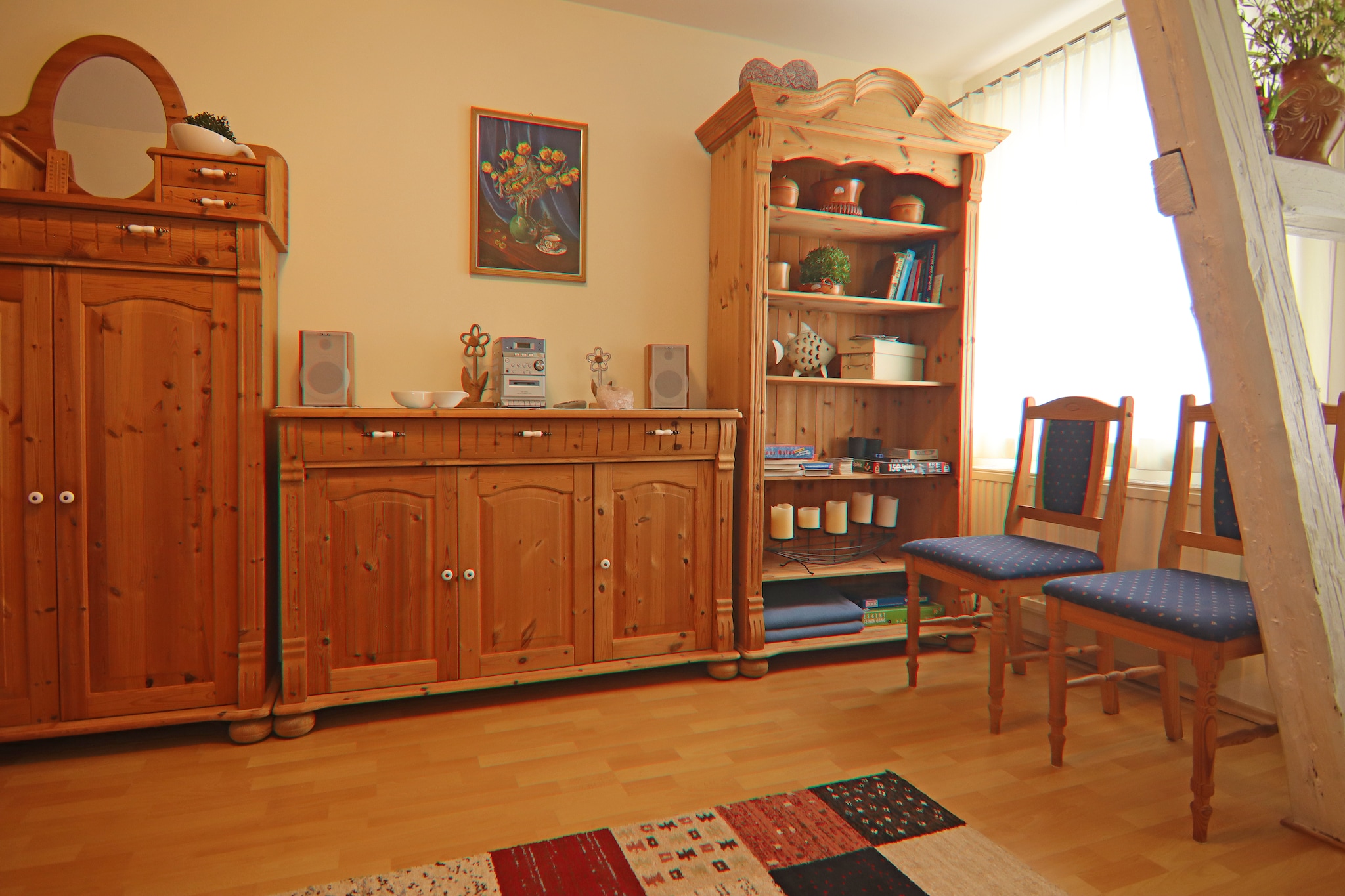 Urlaub im Landhaus an der Ostsee mit Garten-Woonkamer