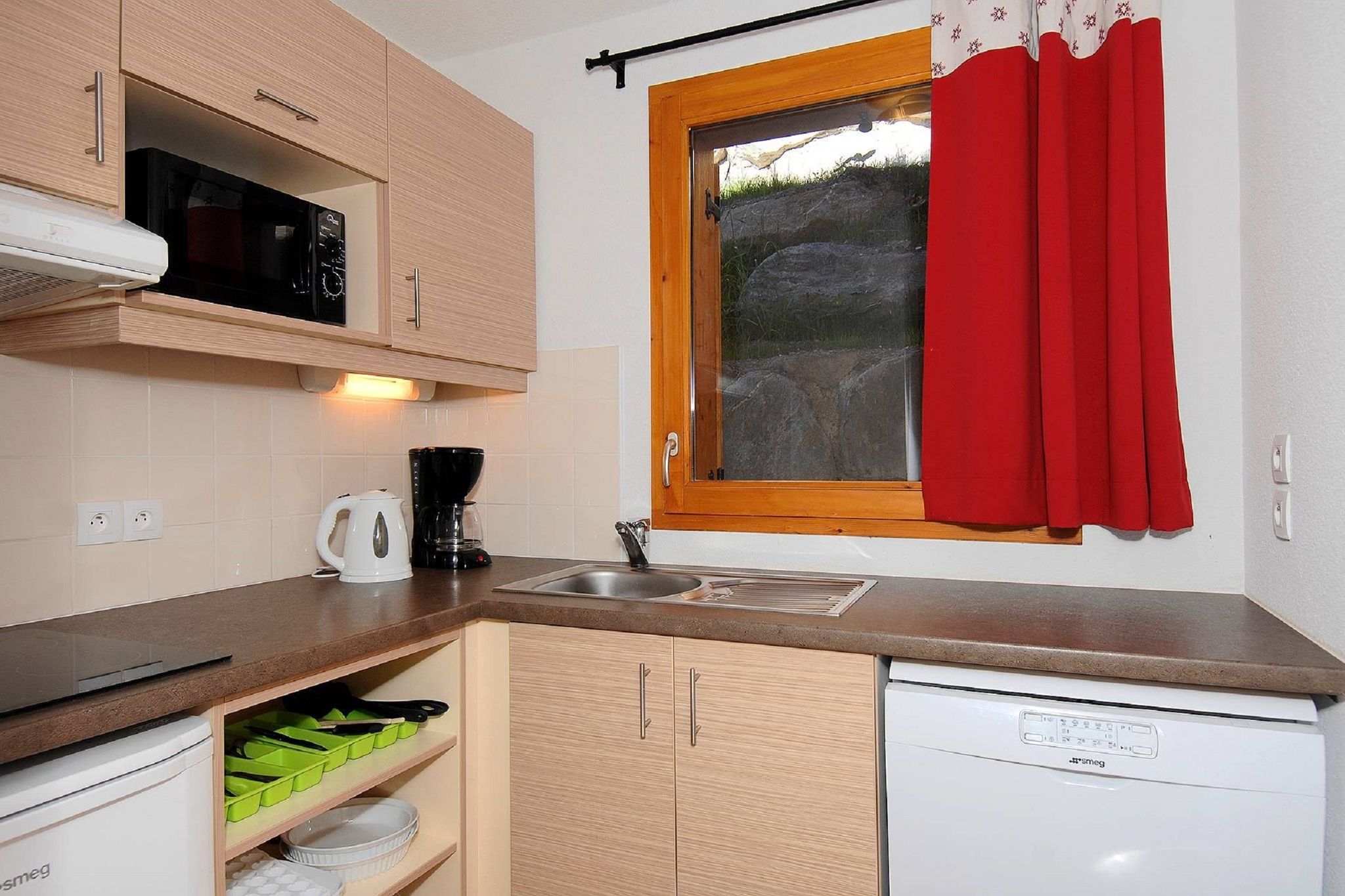 Rustiek appartement met afwasmachine, gelegen in Valmeinier