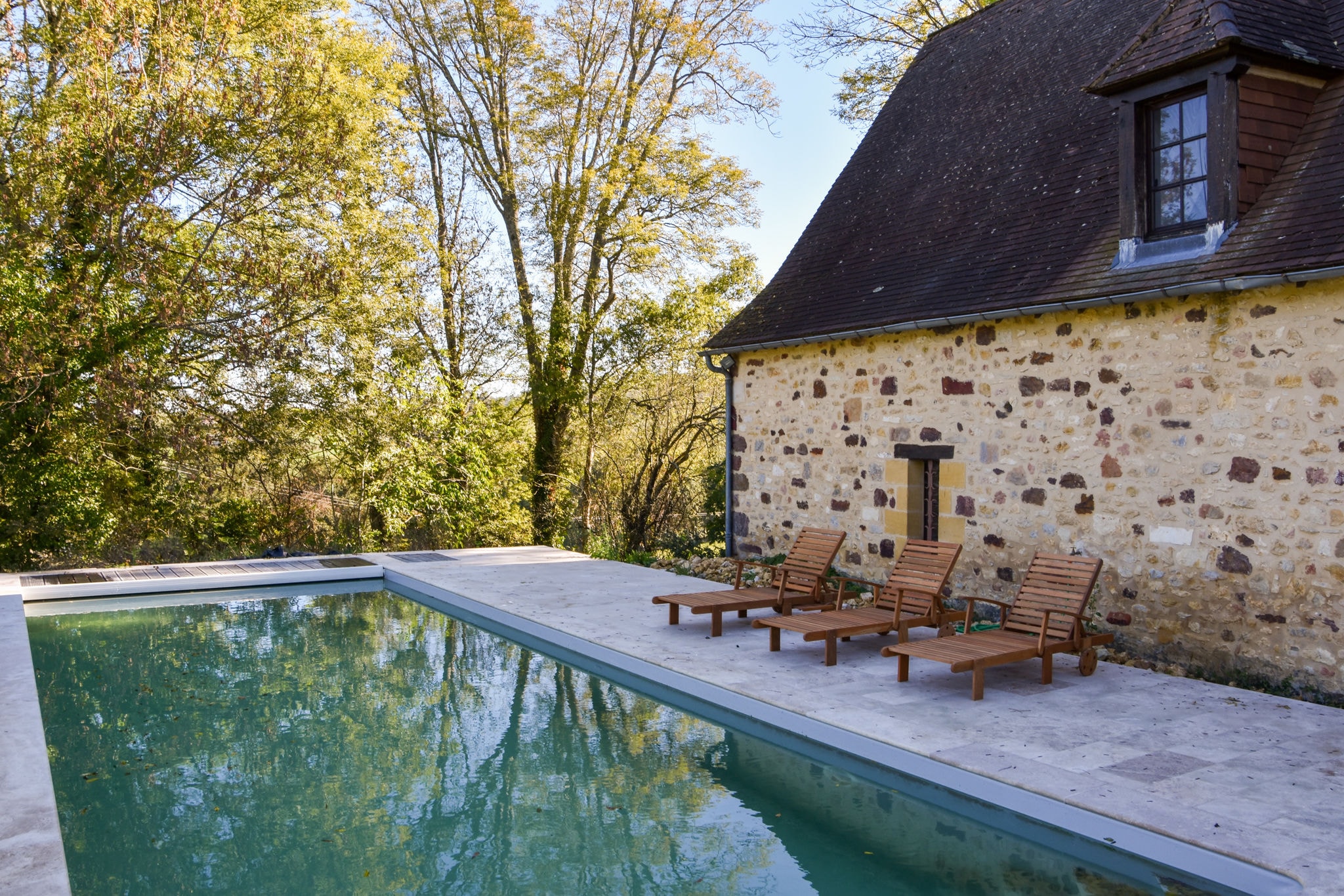 Ferienhaus in Saint-Laurent-la-Vallée mit eigenem Pool