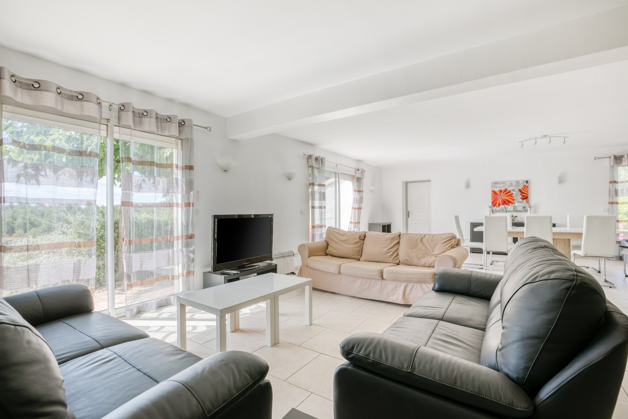 This exotic 4-bedroom villa is in Pouzols-Minervois. It is ideal for a family and can accommodate 8 guests. This has a private swimming pool with sun loungers for you to enjoy and relax. The lake lies 5 km from the villa. The villa is 9 km from the local grocery store if you would like to stock up your essentials. The nearest restaurant is 9 km away. Tennis court are just a short drive away. Carcassonne and Narbonne are also nearby. A furnished garden in place offers an opportunity to spend some precious moments with dear ones. An electric barbecue is in place for you to explore your culinary skills. You can bring 2 pets to stay in the property for an extra cost of About Belvilla When you stay in a Belvilla home, you can rest assured of a unique holiday home in ideal surroundings at an attractive price. The portfolio of accommodations consists of more than 40,000-holiday homes in 20 European countries. Interested in a weekend getaway, a summer or winter sports holiday or simply a short break? Do you prefer the coast, the countryside or the mountains? Whatever your preference, there is a Belvilla home to meet your needs, from a cosy gîte for two to a castle big enough for the entire family, from an apartment in the heart of Rome to a cabin in the middle of nowhere, from a simple tree house to a luxury dream villa and from close to home to the other side of Europe. A Belvilla home gives you the freedom to enjoy breakfast in your pyjamas or continue a good conversation into the morning hours without having to worry about the bar's closing time. Prepare gourmet meals with fresh local ingredients in your own kitchen and take advantage of having your own swimming pool to do as many cannonballs as you want! In other words, you can enjoy complete privacy in your home away from home.