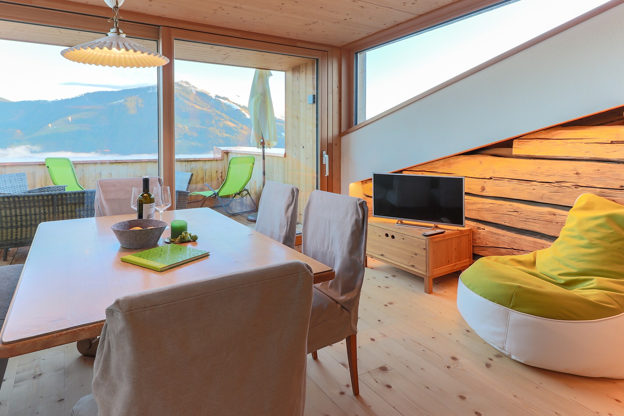 In the Westendorf region of Tyrol in Austria, this apartment can accommodate 3 guests and has 1 quaint bedroom. It is suitable for a small family that wants to go on a holiday together.



Located in the middle of the mountains, you have a view of the Brixental. The house owner has alpacas that you can be around.



The apartment has an in-house wellness area with sauna, bio sauna, infrared cabin and relaxation room. There is a terrace, trampoline and parking at your disposal.



Restaurants and public transport are 2.5 KM away. Town center, general supplies, ski lift and tourist information are 4.5 KM away. The nearest airport is Innsbruck Airport, it is at a distance of 110 KM.



The house owner lives in the same premises.