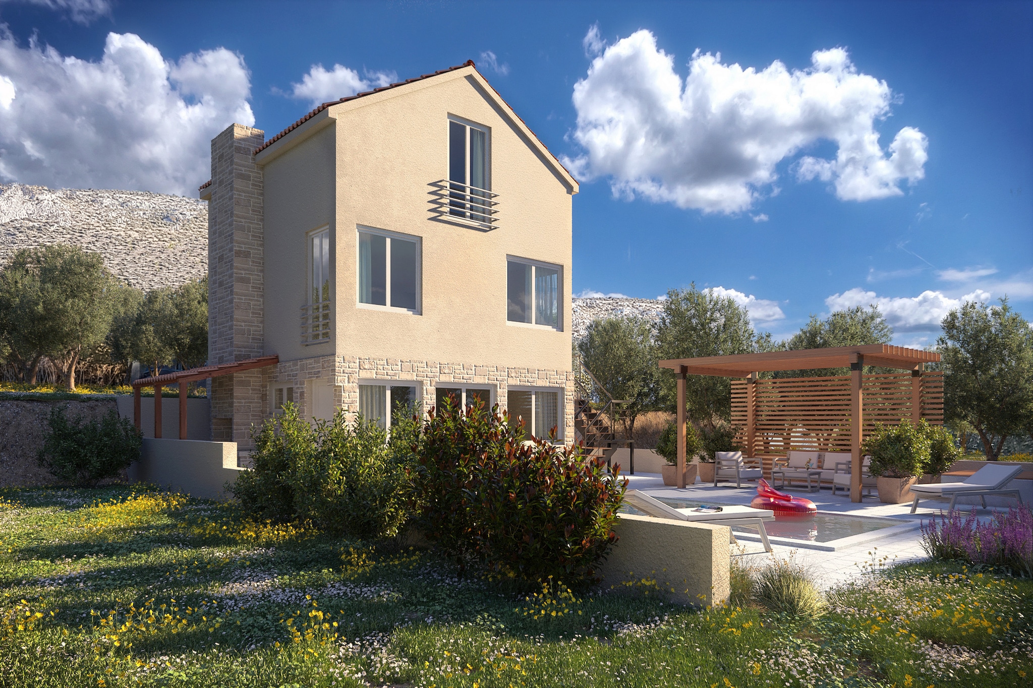 Tare Holiday Home-Gärten Sommer