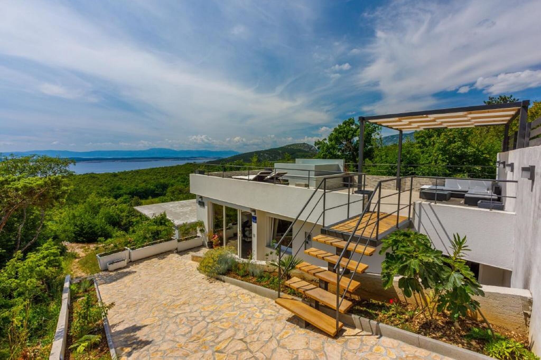 Modernes Ferienhaus auf Crikvenica mit Meerblick