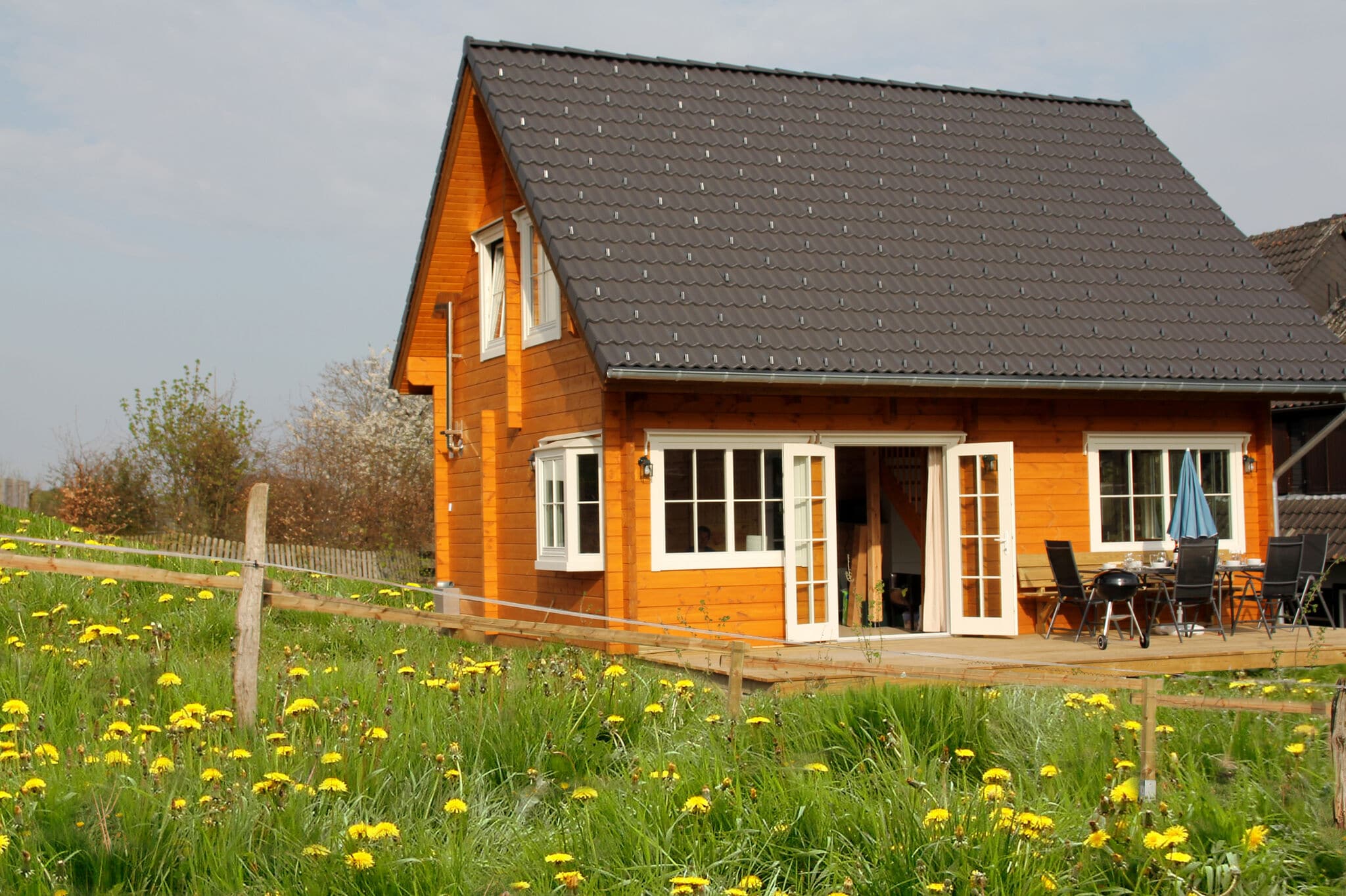 Holzferienhaus in Wissinghausen mit eigener Sauna