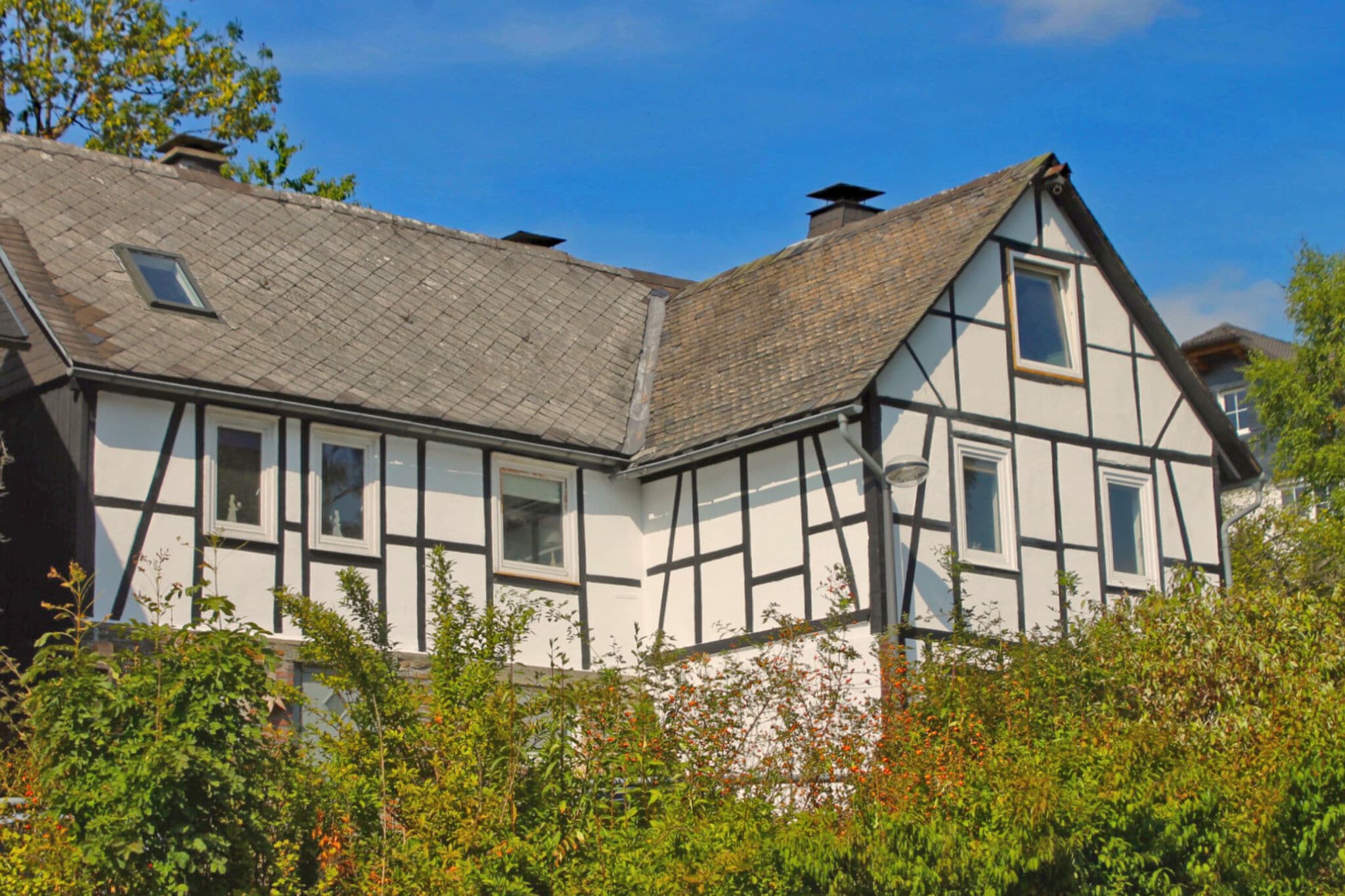 Large, detached half-timbered house with a wood stove in Winterberg-Züschen