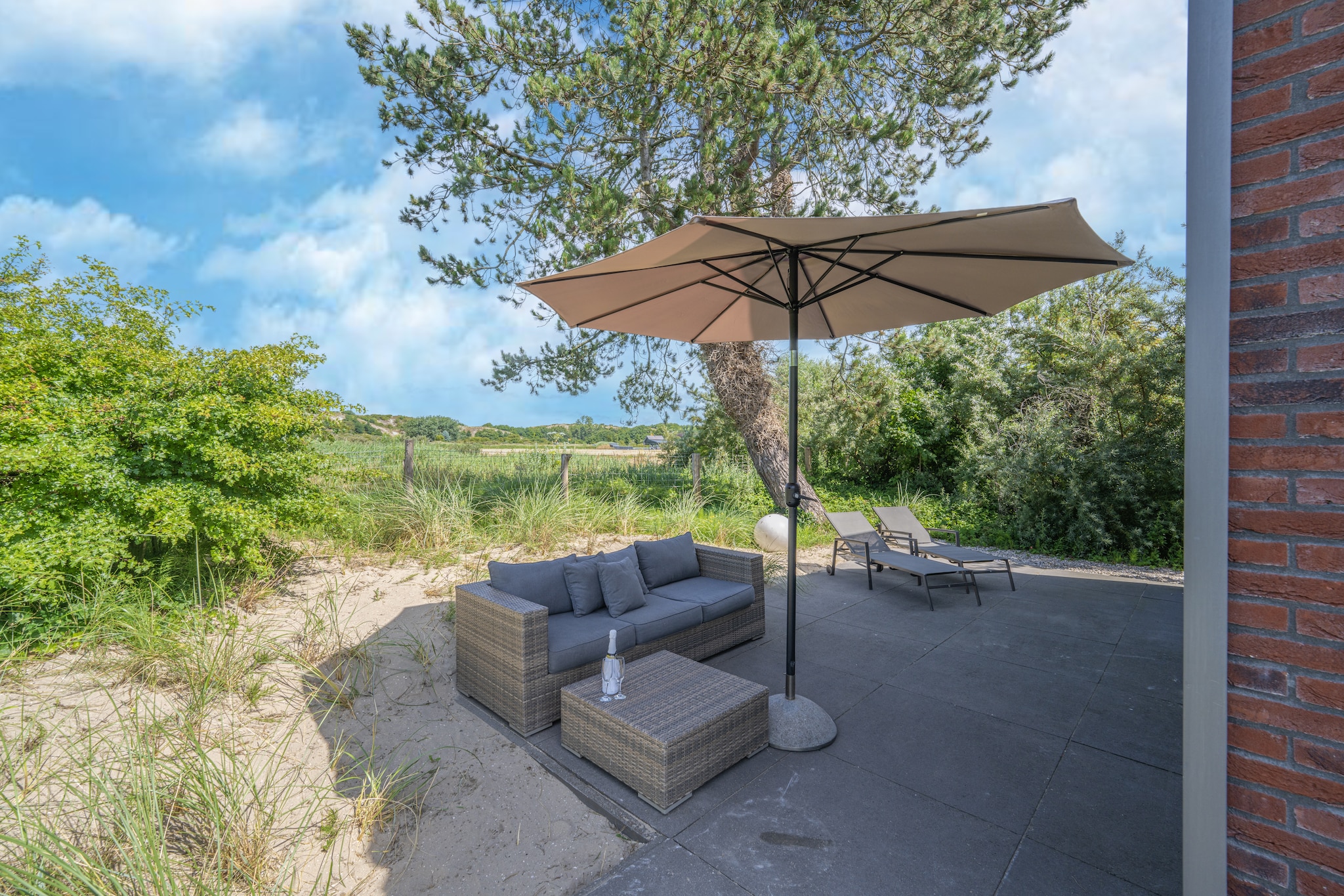 Duinvilla aan het Meer-Terrasbalkon