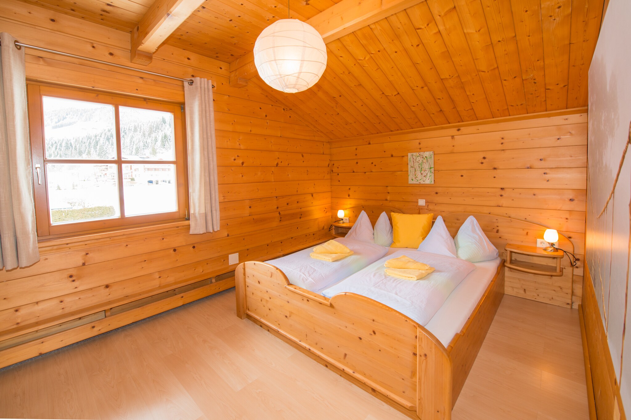 Appartment Holzblockhaus-Slaapkamer