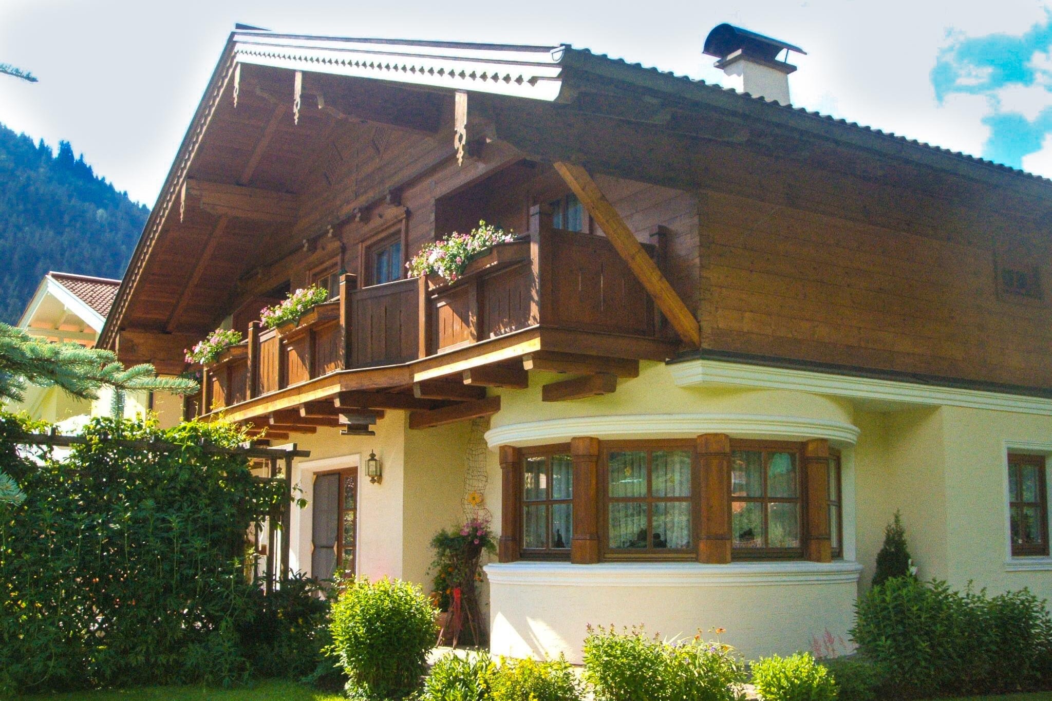 Appartment Holzblockhaus - Buitenkant zomer