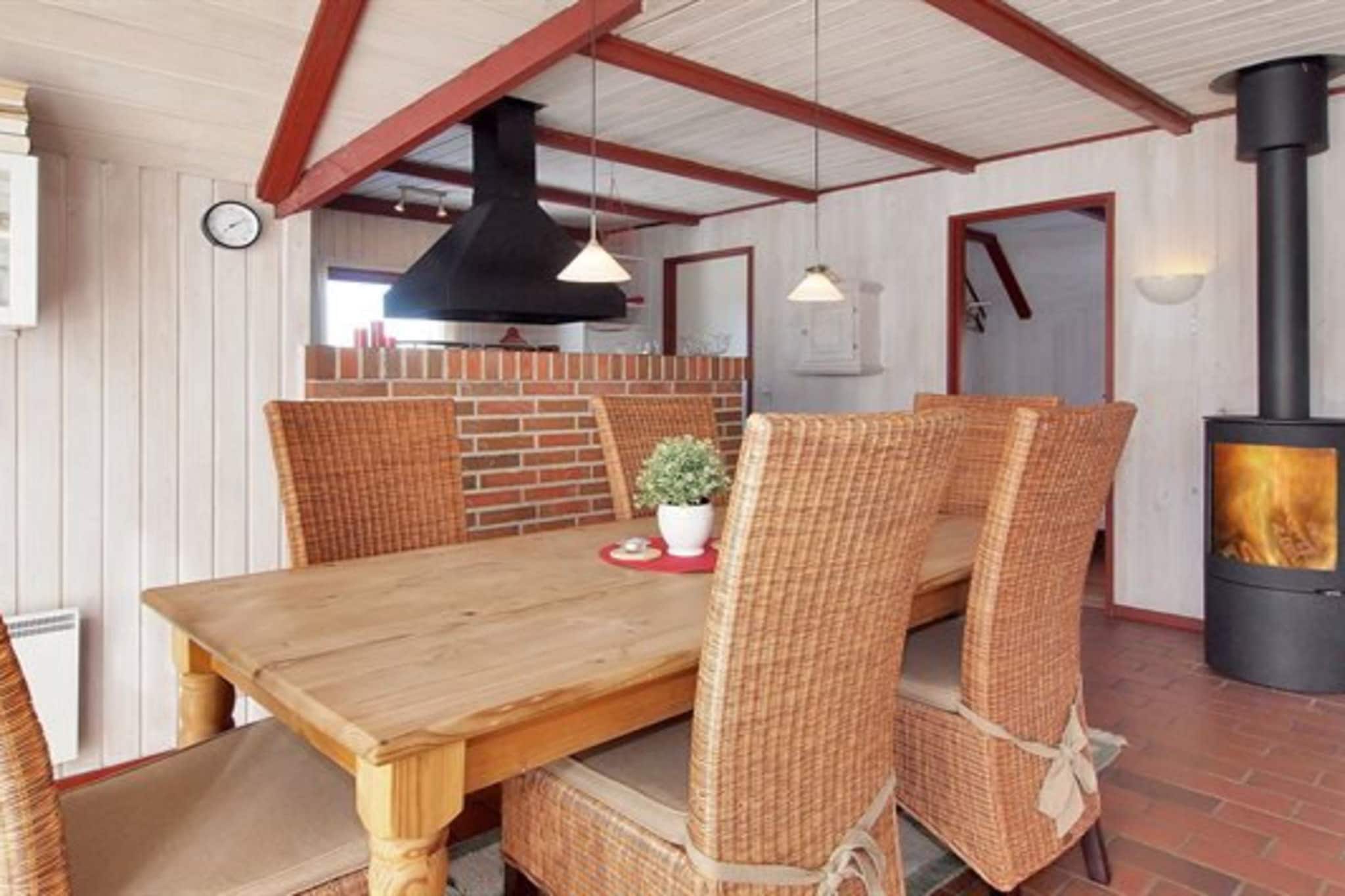 Internet Access DSL, open kitchen(cooker(electric), coffee machine, microwave, dishwasher, fridge, freezer(1-59L)), Living/bed room, bedroom(double bed), bedroom(double bed), bedroom(single bed), bathroom(floor heating)(washbasin, shower, toilet), sauna(indoor, heated), washing machine, heating(electric), terrace, garden furniture, BBQ