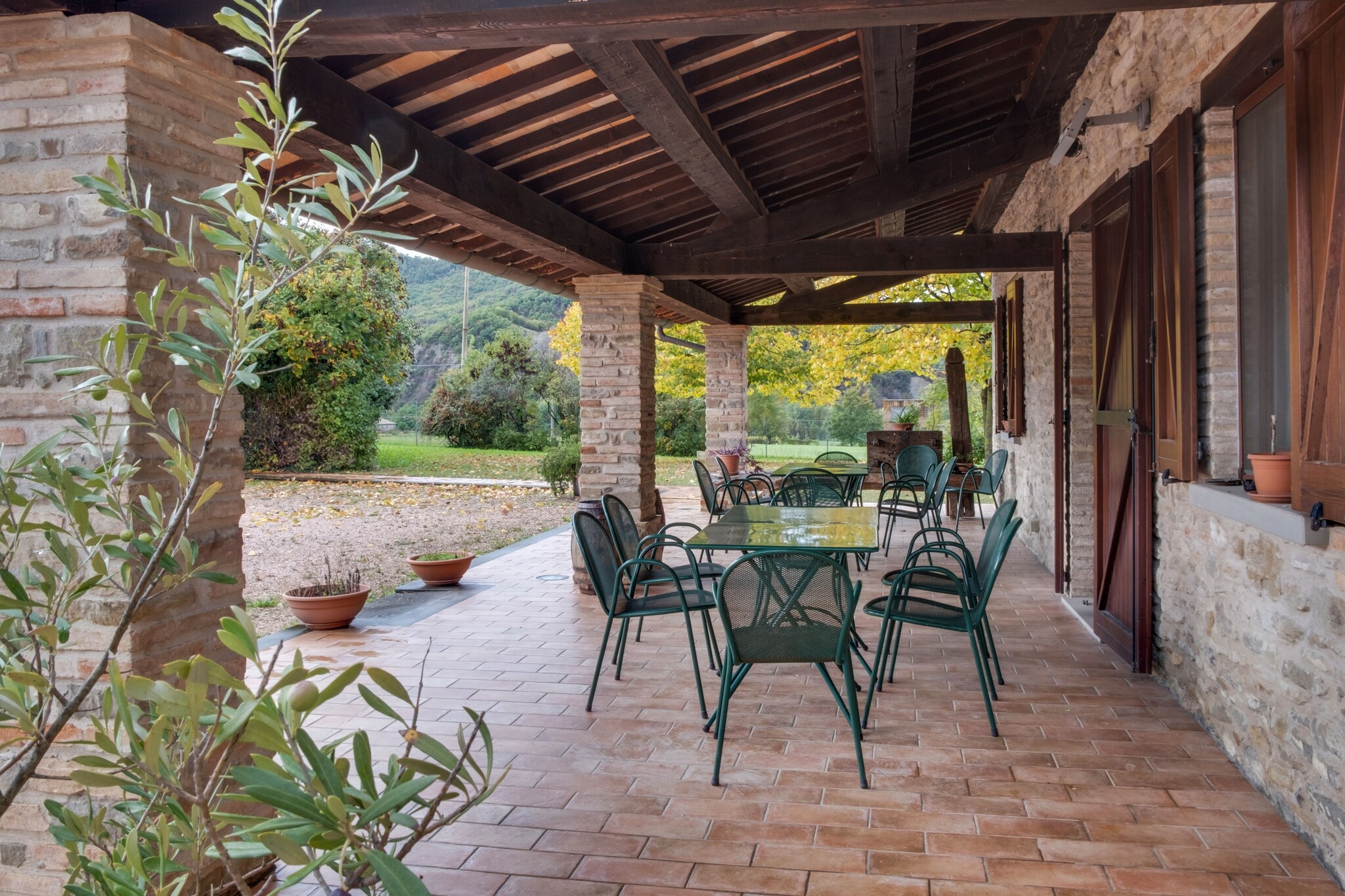 This stone farmhouse in Sant'Angelo in Vado, Italy, has a lovely private swimming pool and a furnished garden. With comfortable 8 bedrooms equipped with ensuite bathrooms, this place can host 30 people here.

The house has a nice location near a lake where you can cast your fishing rod (200 m). The center of Sant'Angelo in Vado is 2.5 km away

Treat yourself to a fresh morning dip in the pool before preparing a tasty breakfast in the well-equipped kitchen. The bedrooms all have an en-suite bathroom and you can light the barbecue for a pleasant evening full of grilled delicacies. Soak in some sun, get a tan as you lie in the garden while kids play.

Service charges to be paid on site from 15/10 to 15/5 refer to heating costs
