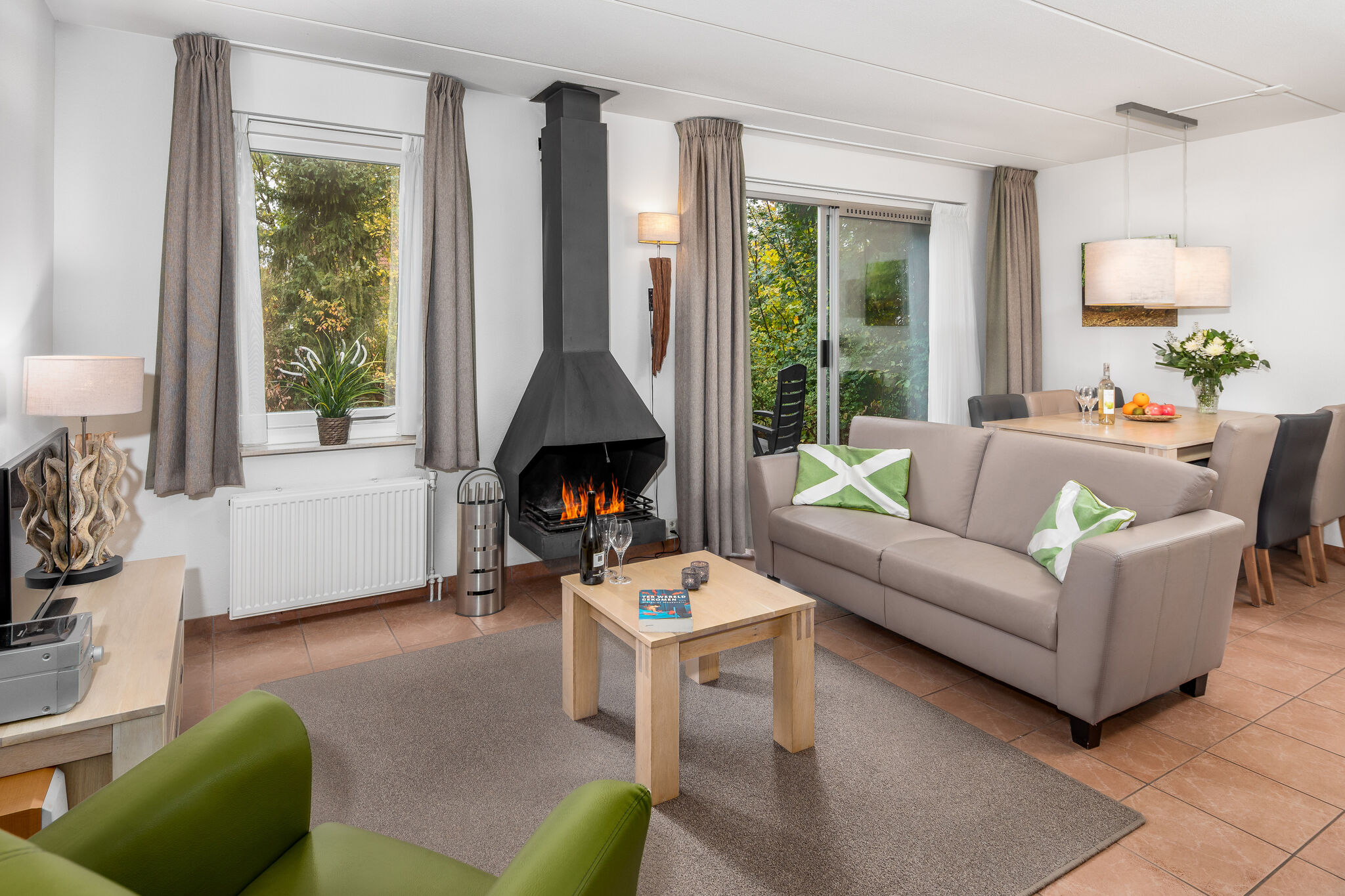 Restyled house with fire place near the Drents-Friese Wold