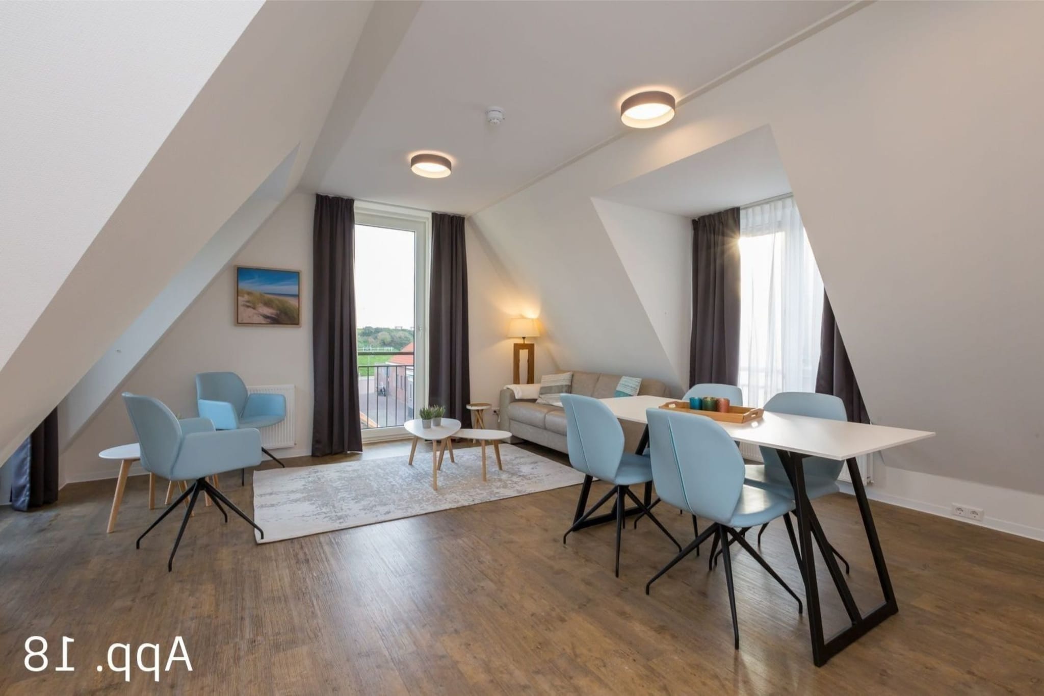 Aparthotel Zoutelande - 6 pers luxe appartement huisdier-Eetkamer