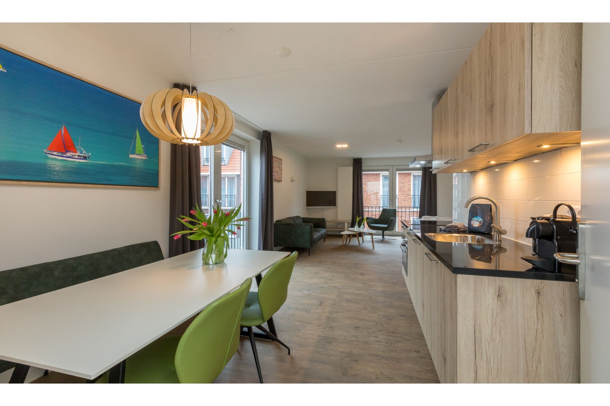 Bright, Breezy & Designed for Relaxation
Unwind in comfort at this beautifully designed Zoutelande apartment, just a minuteâ€™s walk from one of the sunniest beaches in the Netherlands. Tucked beside the iconic south-facing dunes, this cozy retreat offers everything you need for a peaceful holiday: a plush box-spring bed, a stylish seating area, and a modern kitchenette equipped with an oven, dishwasher, Nespresso machine, and kettle. Enjoy your morning coffee or wind down with a movie on the flat-screen TVâ€”this space is perfect for recharging after a day in the sea breeze.

Explore Natureâ€™s Playground
Zoutelande is a true coastal gem, known for its dramatic dunes and wide sandy shores marked by distinctive wooden pole heads. Whether you're into kite surfing, paragliding, or simply soaking up the sunshine, this area offers year-round outdoor fun. The surrounding landscape is a dream for walkers and cyclists alike, with scenic trails through protected nature reserves just waiting to be explored. And while the apartment is tucked in a peaceful spot, itâ€™s only steps from the lively village center.

Convenient Comfort at Every Turn
This property includes a dedicated parking space and shared amenities like bike storage and laundry facilities, ensuring a hassle-free stay. Select apartments even feature a private sauna.