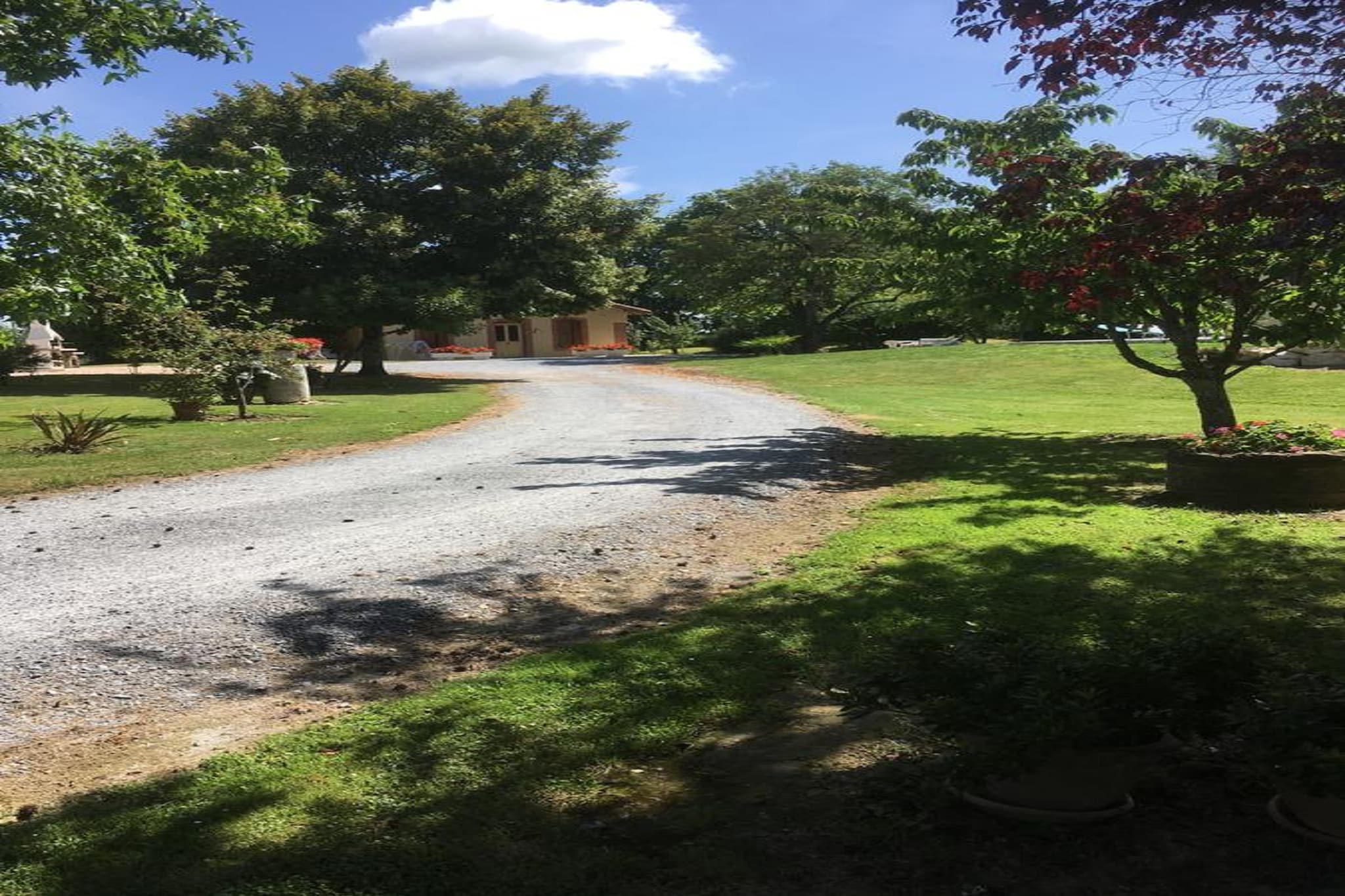 An optional utilities and service fee of EUR 50,00 will be charged before your arrival. Details are given below.<br> This holiday home in Eauze will relive stories of Anne of the Green Gables and Pride and Prejudice. It comes with 2 bedrooms and a private outdoor swimming pool for taking a refreshing dive during summers and is ideal for a family or group of 4 guests with children. Indulge in miscellaneous outdoor activities nearby such as cycling, mountain biking, horse riding, mountaineering, fishing and more. Head out to play tennis early in the morning only 1 km away from the home, and post a wholesome breakfast you can also enjoy a game of golf at Golf de Guinlet a bit farther. Enjoy horse riding with kids at Elusa Cheval and a pack your swimsuits to spend time at Plage les Lacs de l'Armagnac 5 km away. Nearest restaurants and supermarkets can be found within a radius of 4 km. Grab a mug of espresso from the kitchen and relish the same in the garden as your kids play with their pet, allowed to stay with you free of cost. Tarbes-Lourdes-Pyrénées Airport lies 100 km away. <br><b> Optional Utilities & Service Package </b><br><b> An optional utilities and service package of EUR 50,00 </b> can be selected prior to your arrival. You will receive a separate communication with the payment link should you wish to include it.<br>This package ensures a seamless stay and conveniently covers services such as final cleaning, utility consumption, service support, and protection against minor damages or incidental costs during your stay.<br>Guests who prefer may manage these services independently, provided the property is returned in good order at check-out.